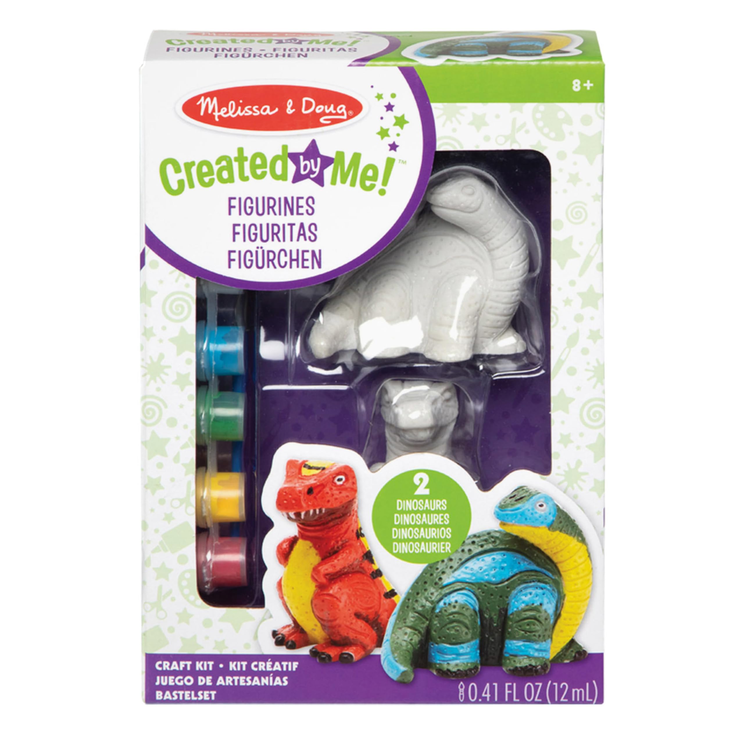 Melissa & Doug Dinosaur Figurines Arts And Crafts Craft Kits: Created By Me, Made Easy & More 8+ Gift Boy Or Girl