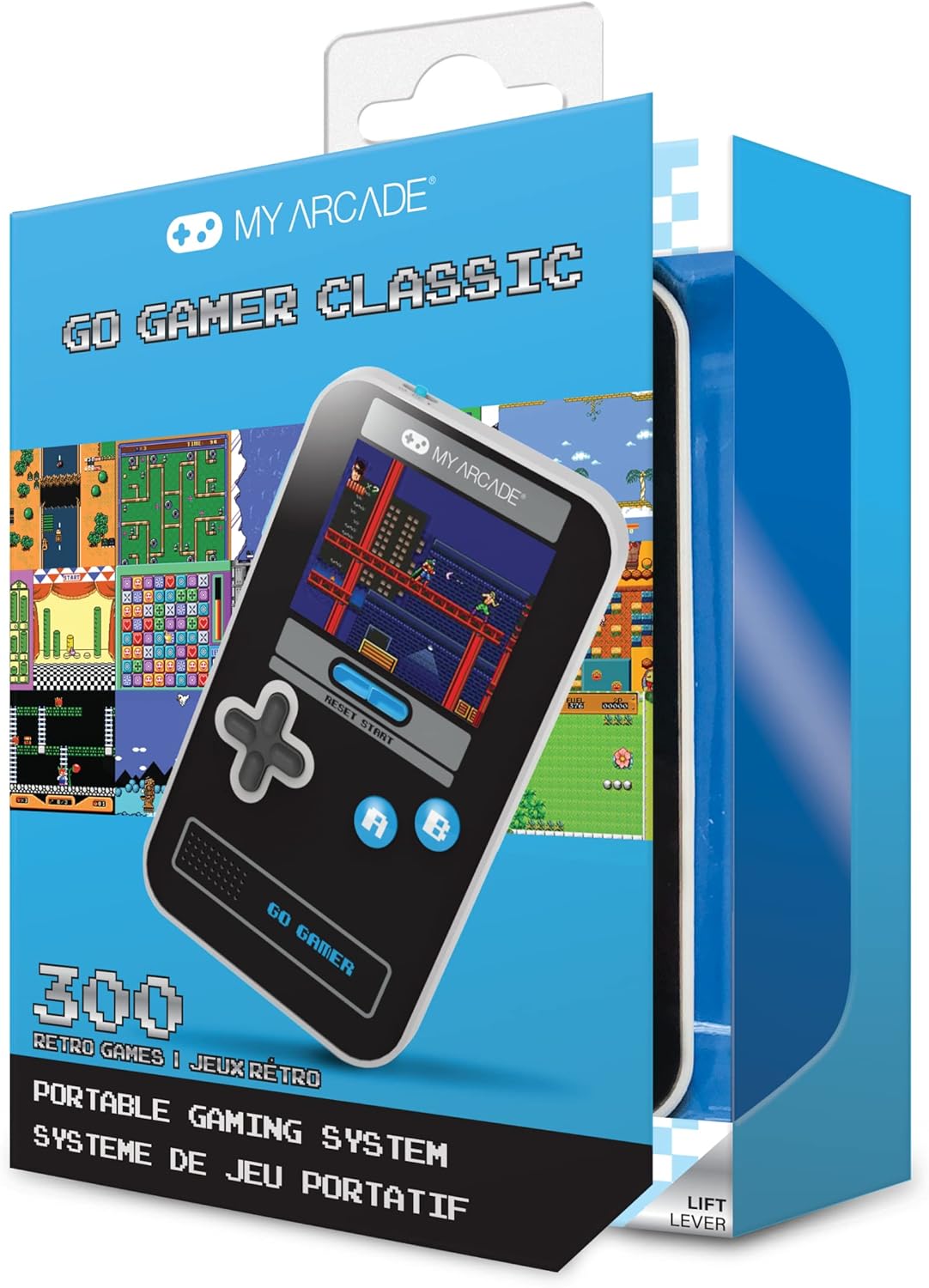 My Arcade Go Gamer Classic-Blue: Preloaded Game Console with 300 Games, 2.5 inch Screen- Fun for The Entire Family
