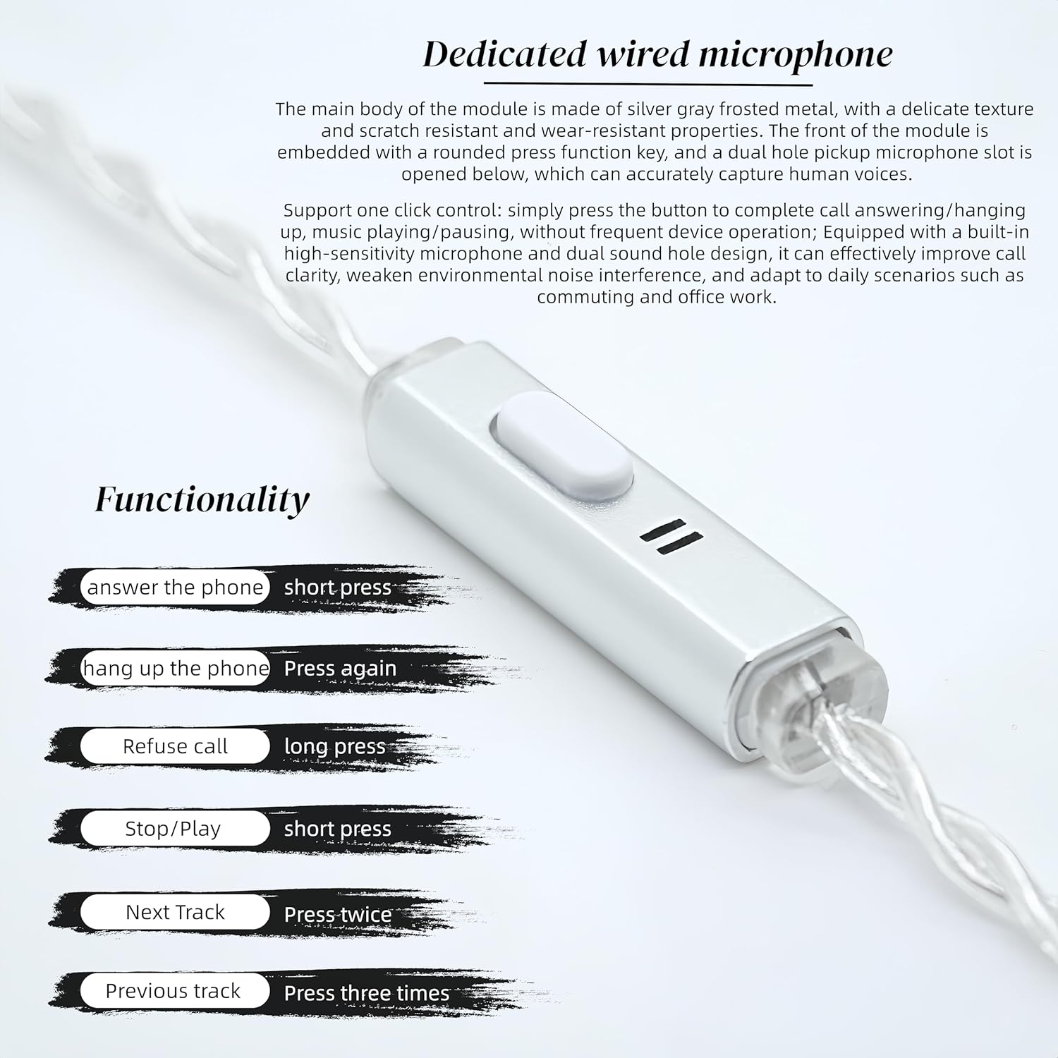 IEM in-Ear Monitor with 10mm Single Dynamic Driver, Wired Gaming Headset with Microphone, Ideal for Musicians, Recording Studios & Sports (3.5mm with Microphone)