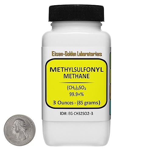 Metilsulfonil metano (CH3)2SO2 99.9+% USP polvo de grado alimenticio 3 onzas en una botella
