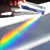 Vista 3 de Juego de prismas de cristal equiláteros de 3 piezas, 1, 2 y 4 pulgadas de longitud, prisma triangular de cristal, prismas ópticos, enseñanza