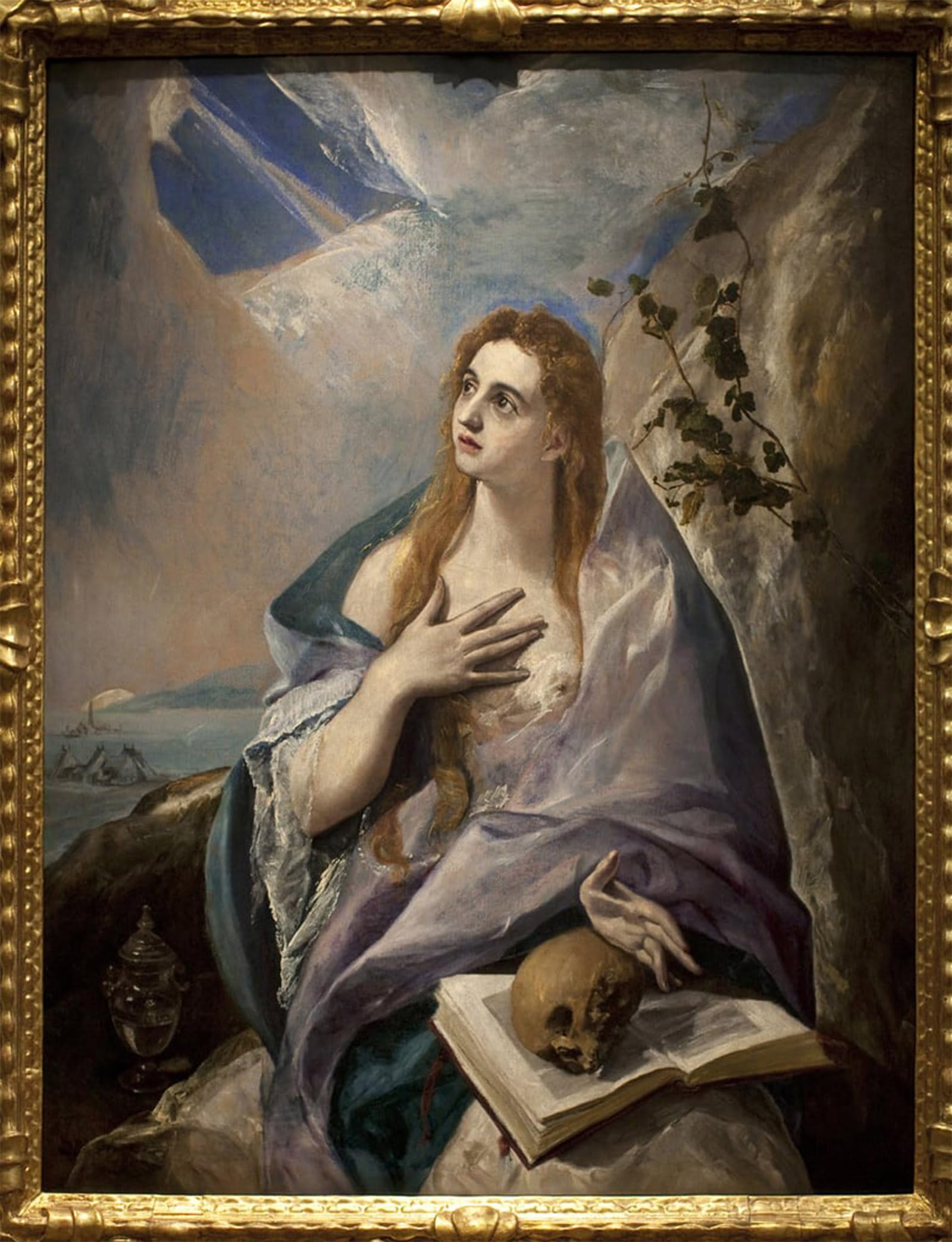 POSTERIIk Vintage Art Print Images Pictures Print Madeleine Penitente Painting Oil on Canvas by El Greco Modern Colour Posters for Office Home Decor 60x90cm