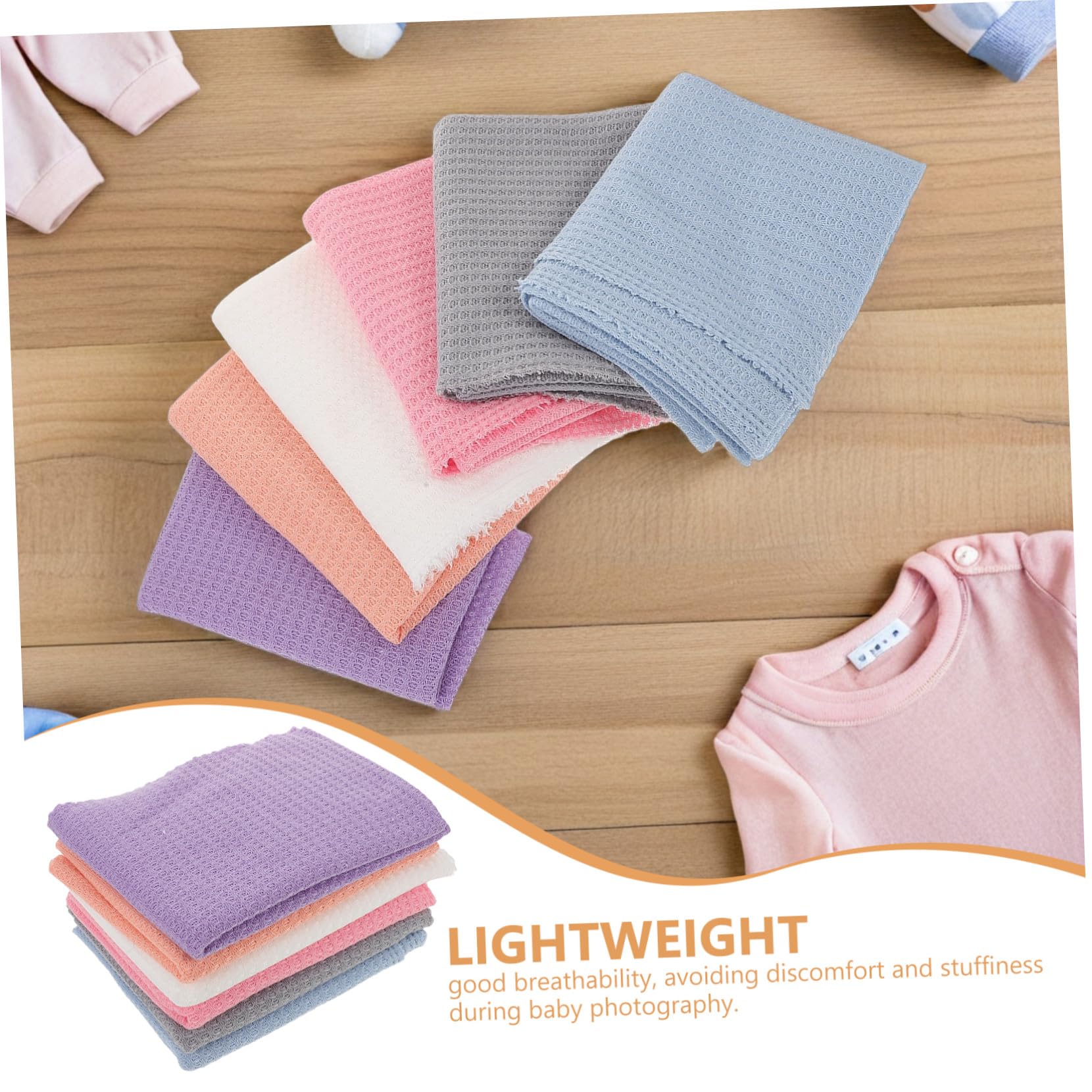 Abaodam 6piezas Fotografía De Swaddle Paño De Color Sólido Accesorios para Recién Nacidos para Envolver Bebés Conjunto para Sesión De Fotos
