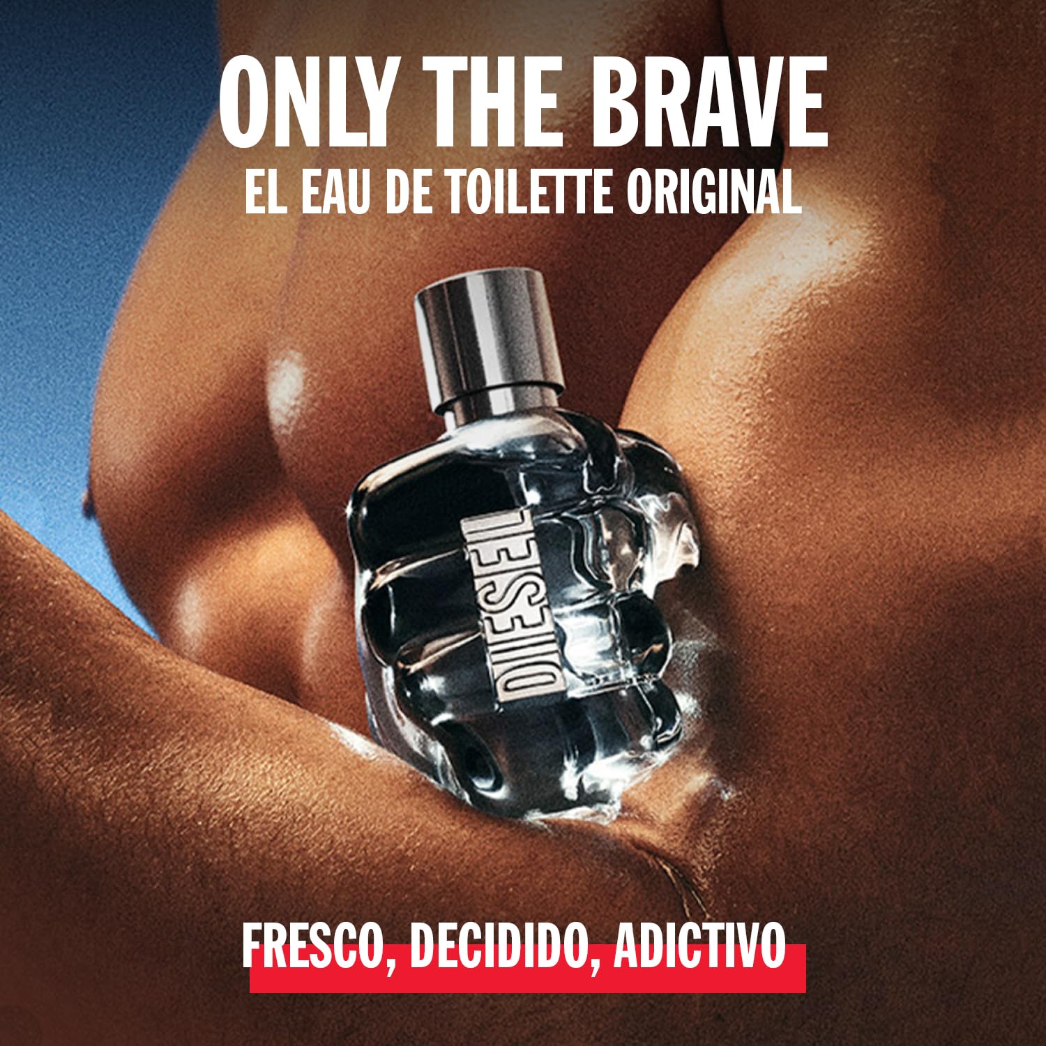 Diesel, Only The Brave, Eau De Toilette, Colonia fresca y poderosa para hombre, Limón fresco, acorde aromático de romero y de madera de ámbar, Perfume de lujo para hombre