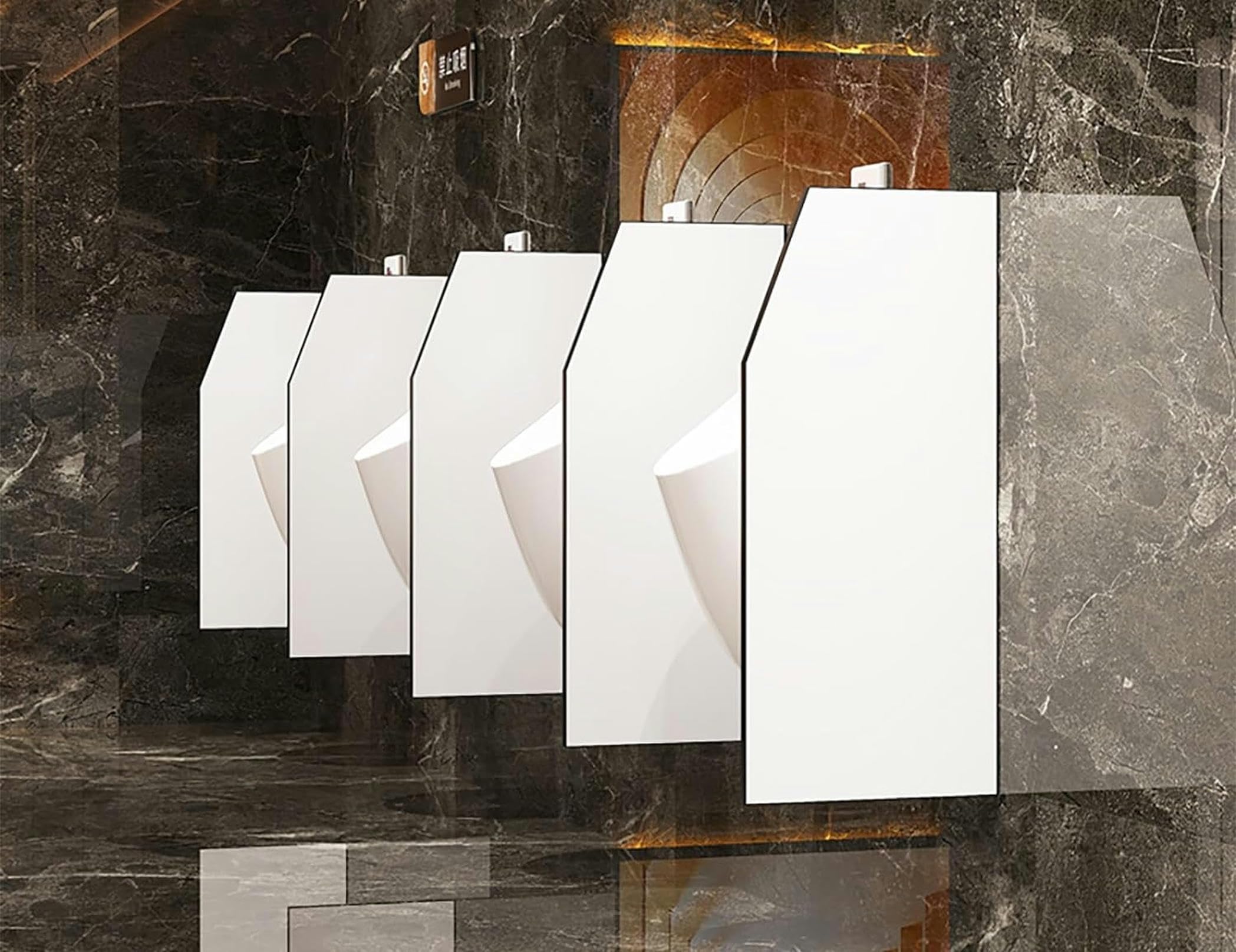 KLGFBDC Urinal Screen Toilet Partition, Toilet Partition With Urinal Privacy Screen for Men, Room Divider Partitions Separator Decorative Panel Screens, Urinal Partition Divider Screen Cubicle Panel