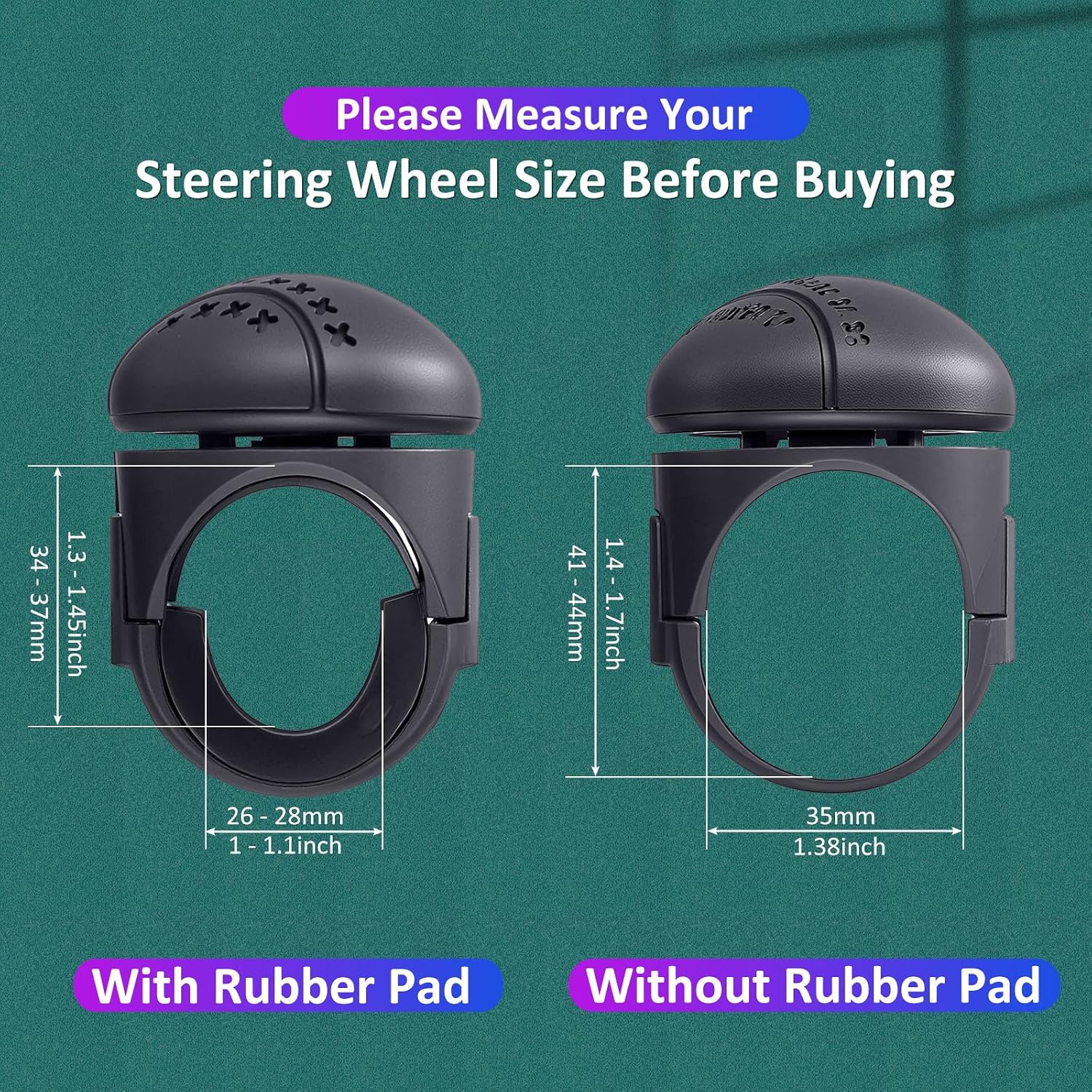BBTO 2 Pieces Steering Wheel Knob Spinner Suicide Knobs Steering Wheel 360 Degrees Rotation Tractor Accessories for Cars, Trucks, Tractors, Boats