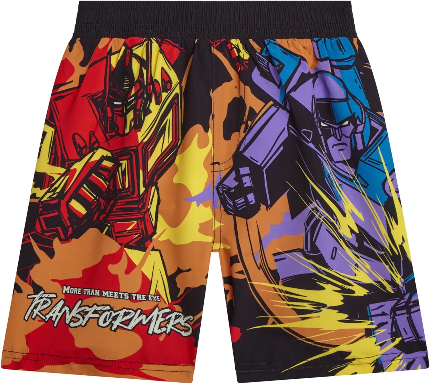 Transformers Optimus Prime Boys Swim Set-2 piece Megatron Toddler and Boys Swim Trunk and Short Sleeve Rash Guard Shirt