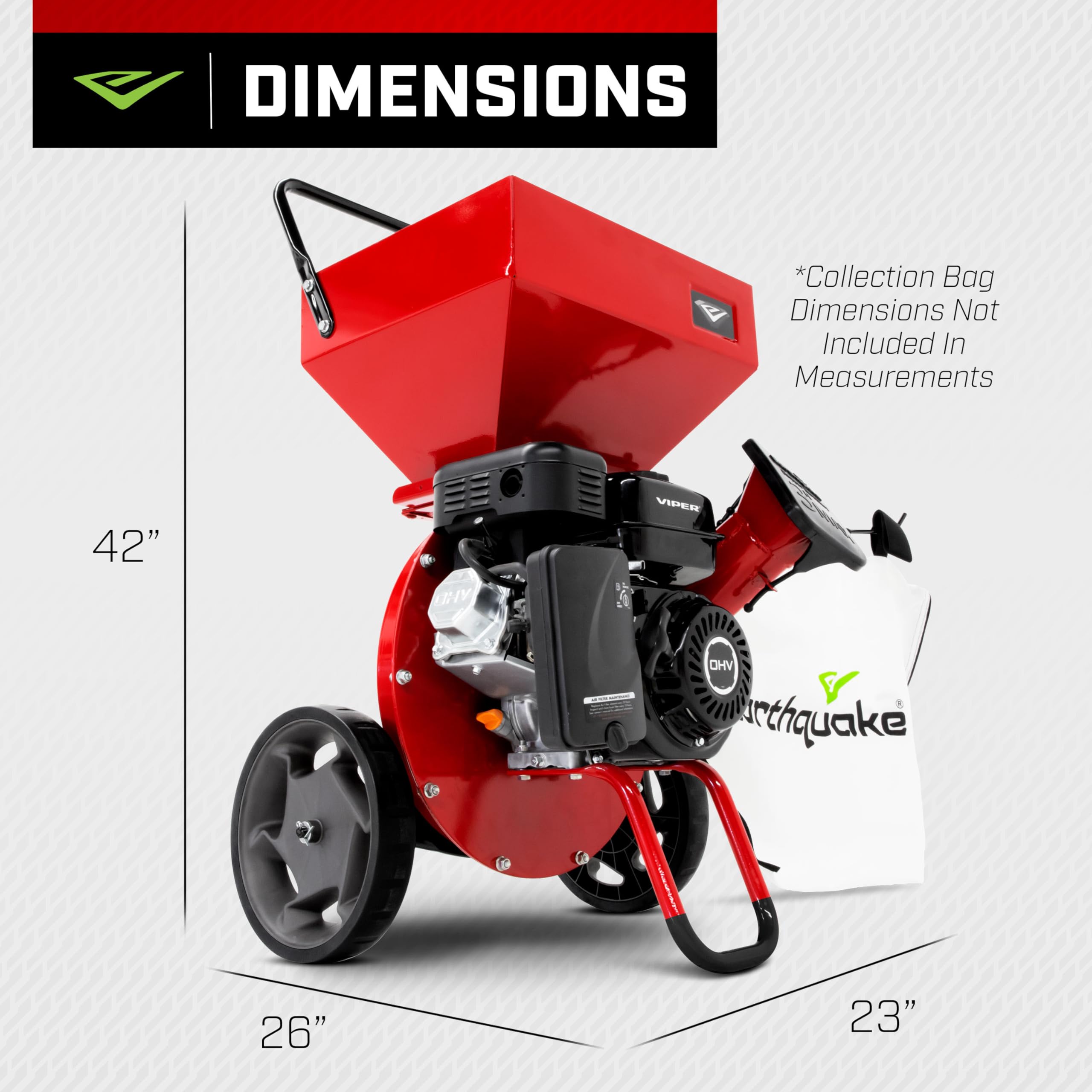 Amazon.com : Earthquake 33968 K32 Chipper Shredder, Heavy Duty