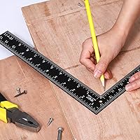 Vista 6 de VINCA Carpintero Marco L Forma Cuadrado, SCLS-1208BK 8 pulgadas x 12 pulgadas, acero negro acabado