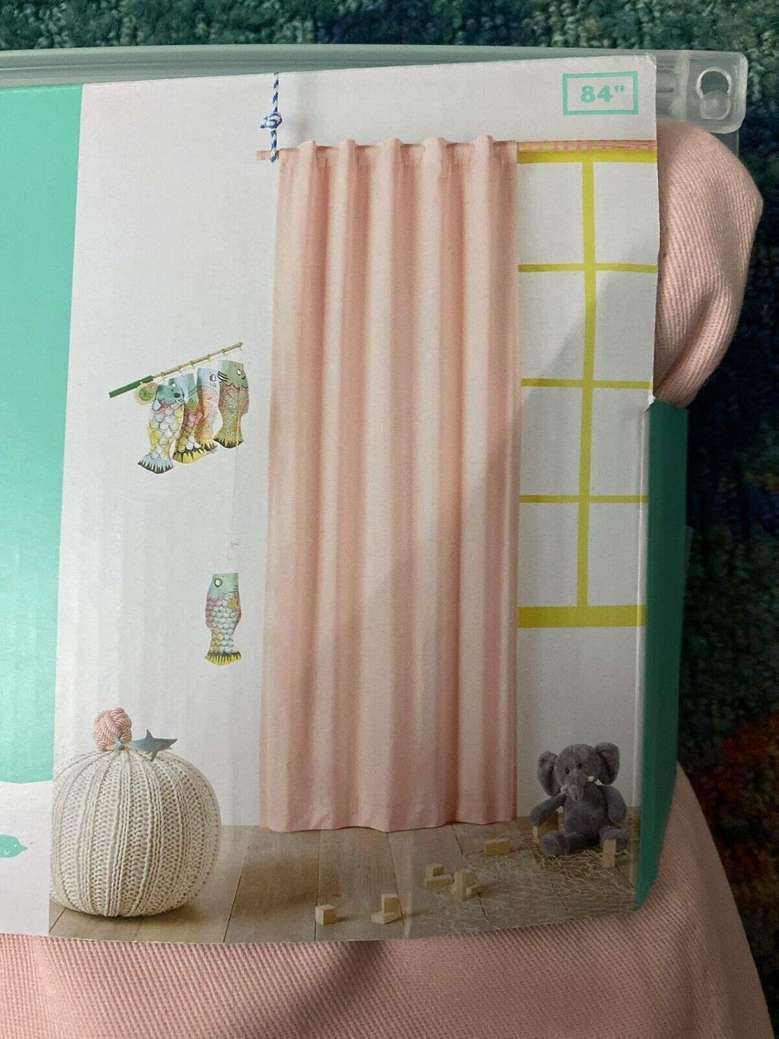 Pillowfort Light Blocking Curtain Panel 63"x42" (Light Pink