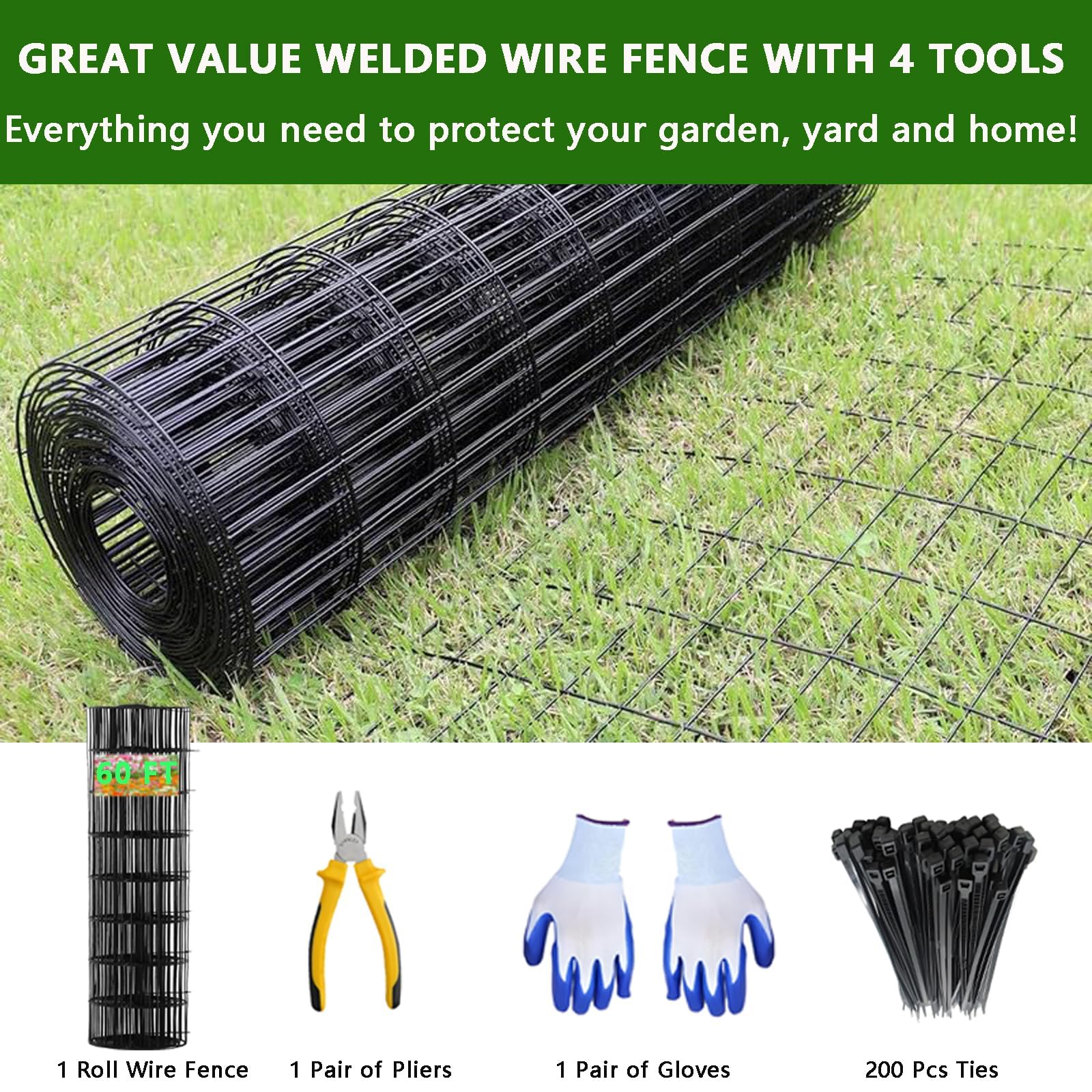 Rete per recinzione da giardino, rete metallica, diametro del filo con PVC