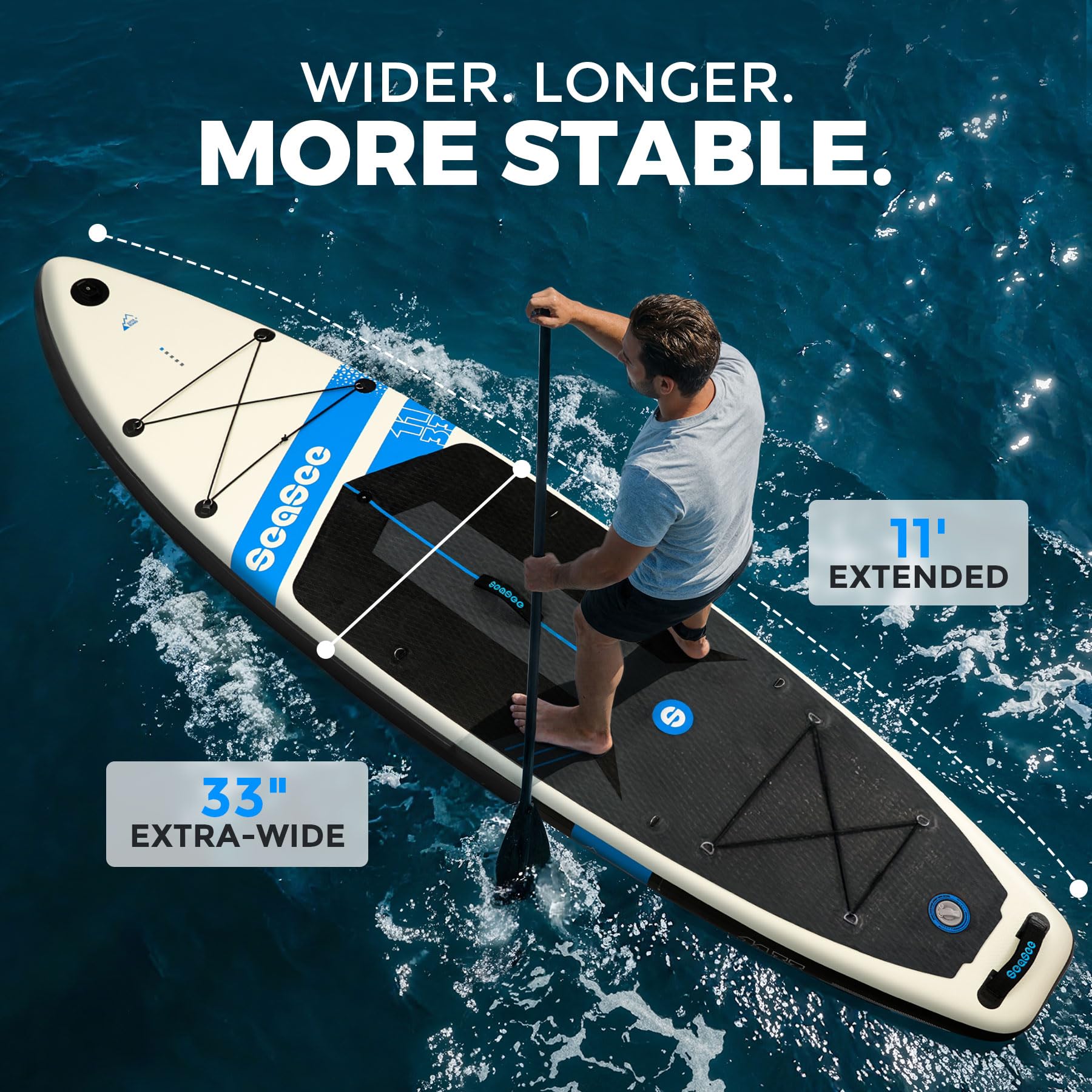 Amazon | Seaseesup 11フィート 空気注入式 スタンドアップパドル