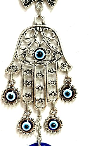 Miniatura 2 de Evil Eye – Hamsa – Virgen María, Mano de Fátima, Dije de Buena Suerte/Talismán/Adorno de muleto para protección, prosperidad, riqueza, bendición,