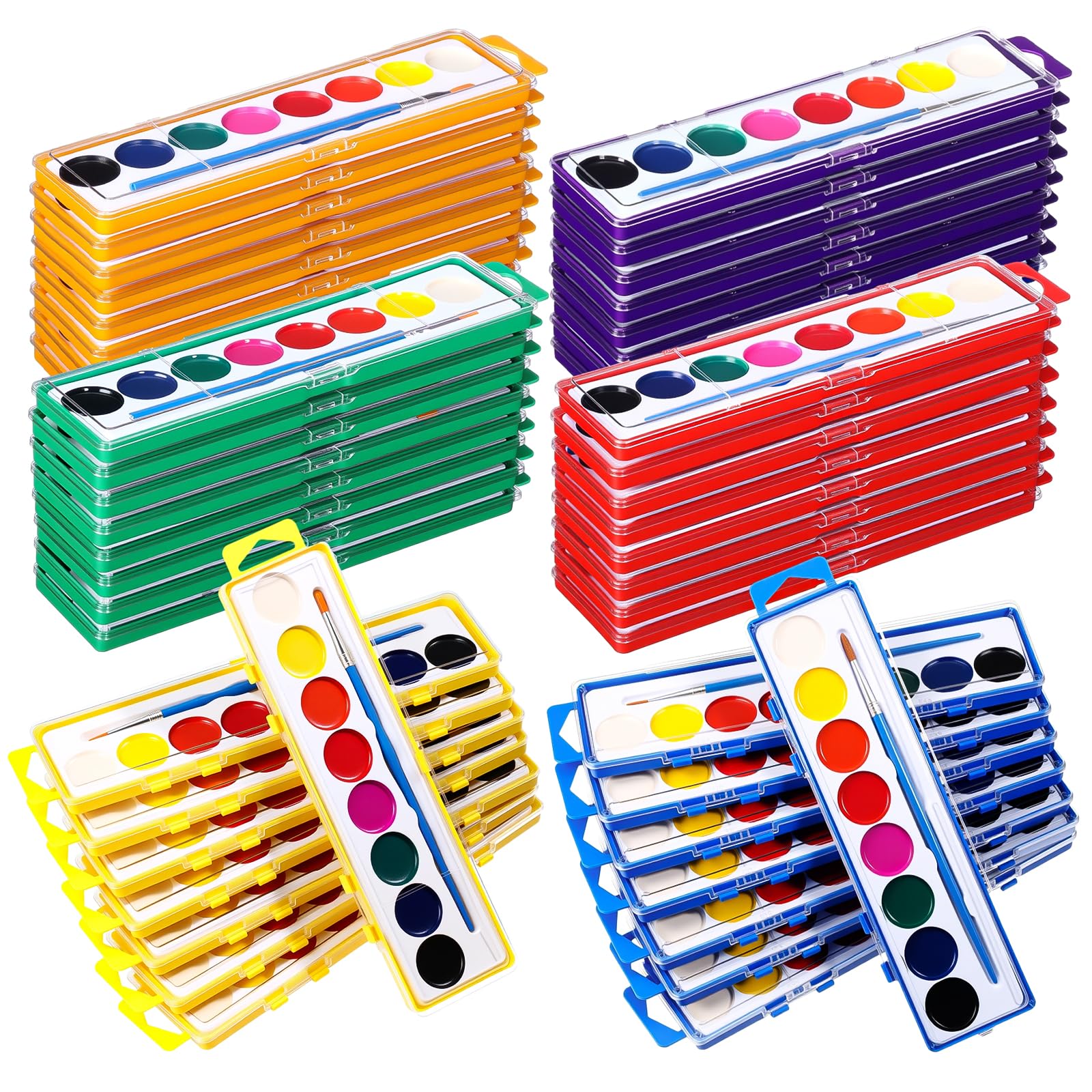 Amazon.com: Watersay 48 Pack Valentine's Day Watercolor Paint Set