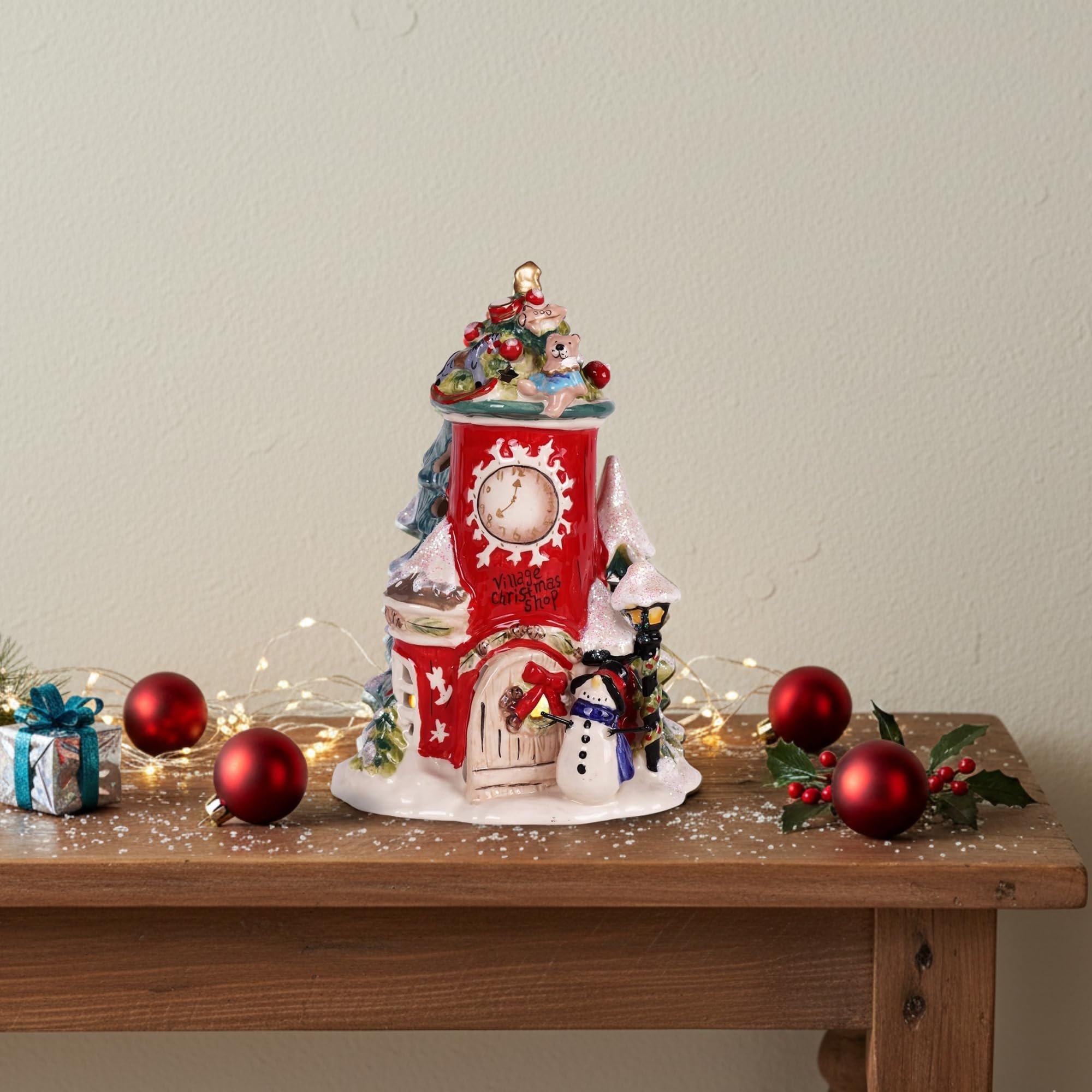 Amazon.com: Blue Sky Clayworks Village Christmas Shop Ceramic