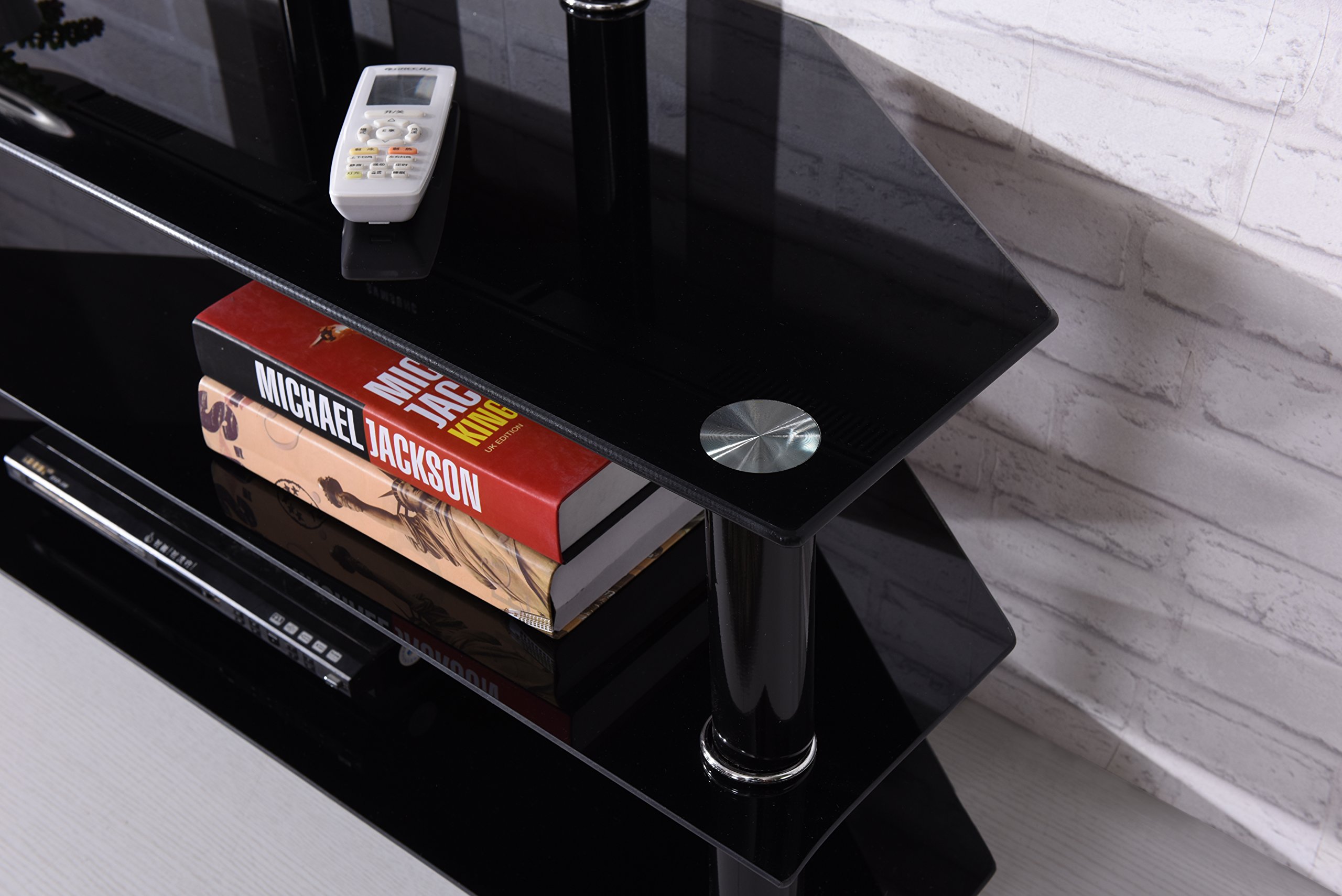 Amazon.com: Hodedah Import Mount & Three Tempered Glass Shelves Tv