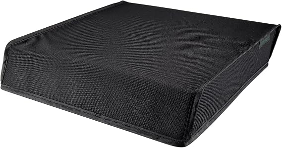 eXtremeRate Black Horizontal Dust Cover for PS4 Console, Soft Neat Lining Dust Guard, Anti Scratch Waterproof Cover Protector Sleeve