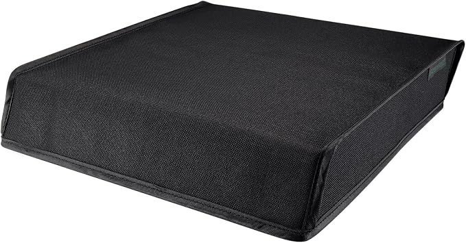 eXtremeRate Black Horizontal Dust Cover for PS4 Console, Soft Neat Lining Dust Guard, Anti Scratch Waterproof Cover Protector Sleeve