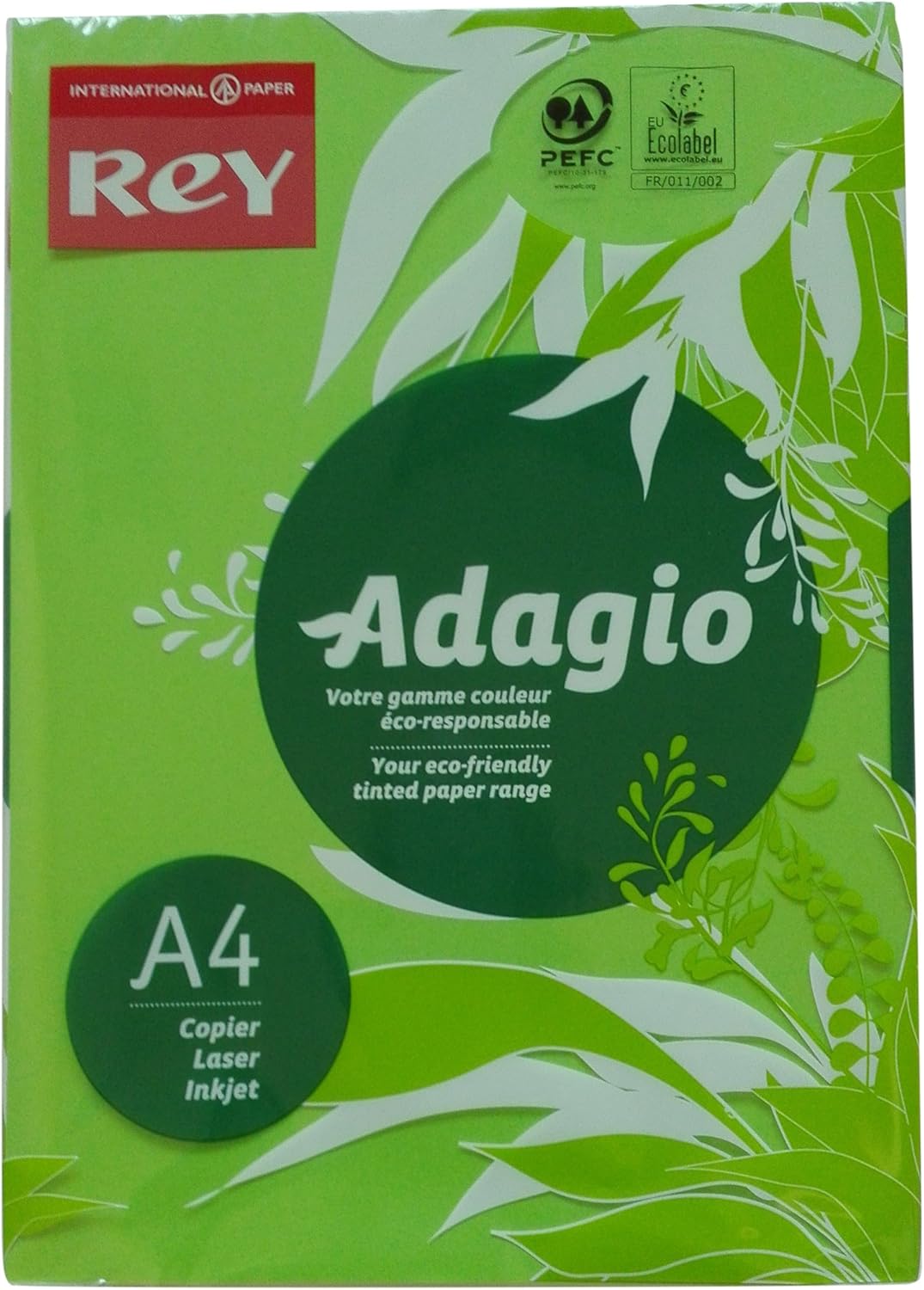 Rey Adagio Paper A4 80gsm Leaf Green  Ream 500 Sheets  1 - View #13