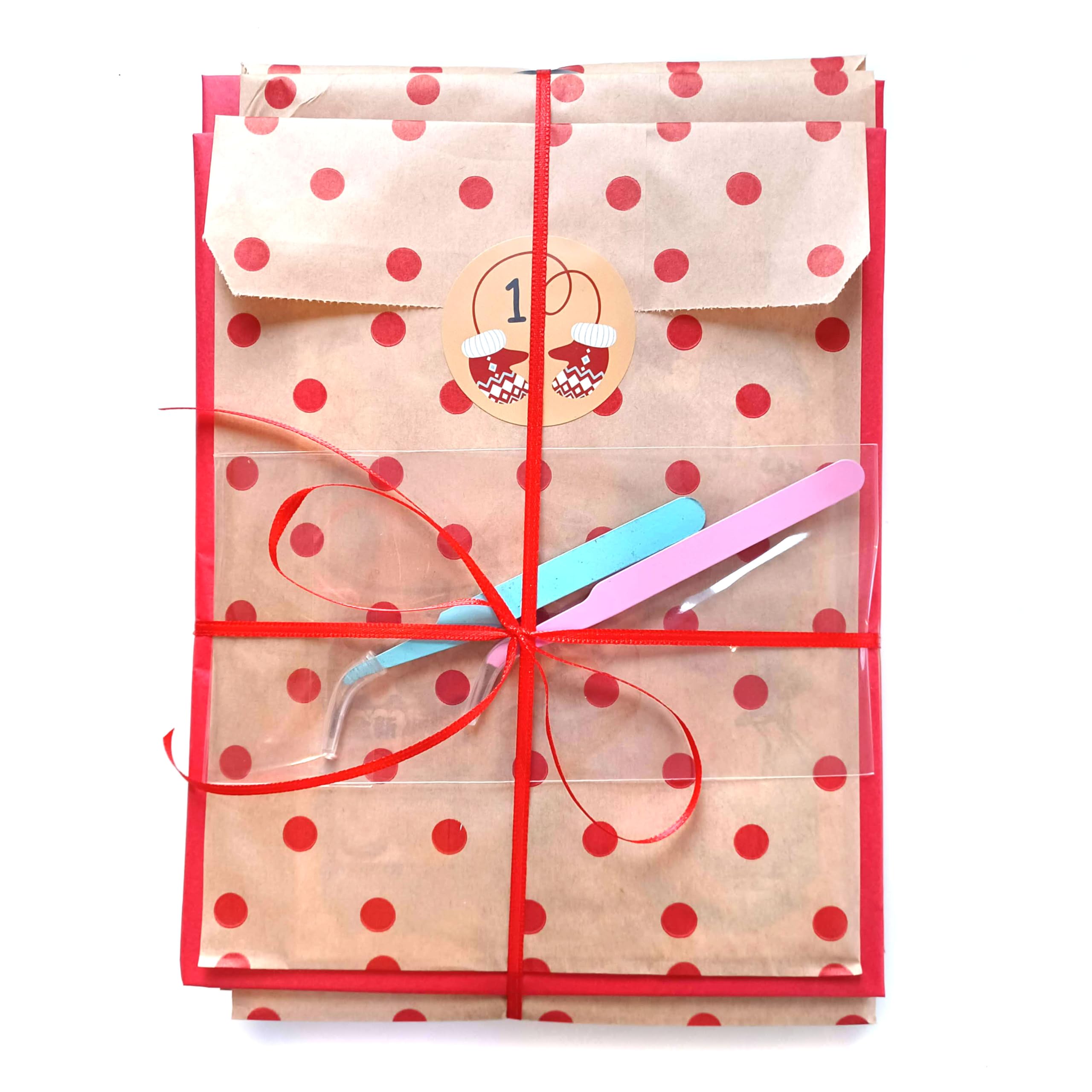 Aufkleber Adventskalender für Weihnachten, 24 isometrische Landschaftsszenen, Deko-Aufkleber-Sets, 15,2 x 20,3 cm Blätter, inklusive Metallpinzette