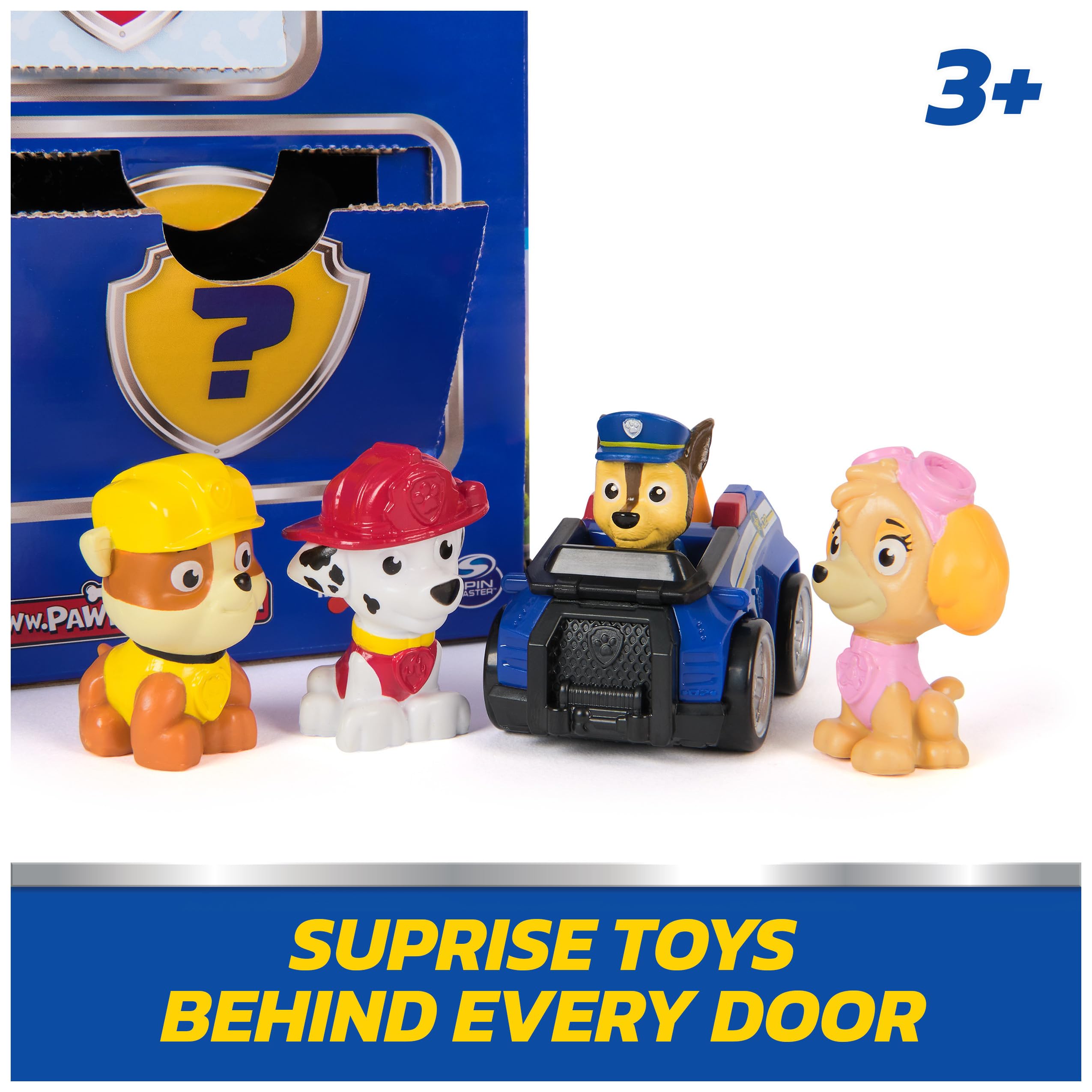 Paw Patrol Rewards Box, 8 Mini Figures, 2 Animal Figures, 4 Sticker Sheets & 1 Pup Squad Racer, Kids Toys for Boys & Girls Ages 3 and Up