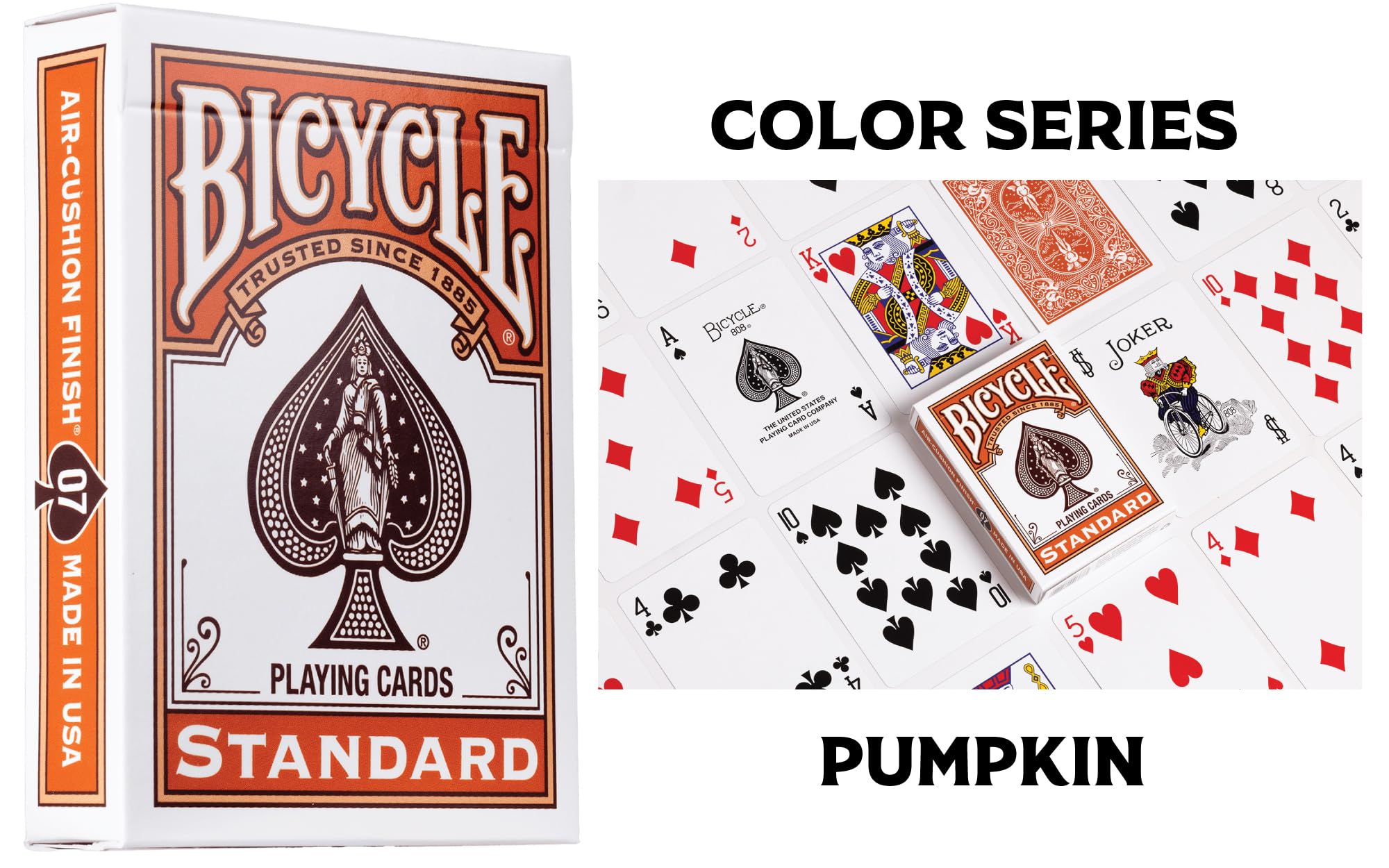 Bicycle Playing Cards 6 Deck Color Series Bundle. Collector's Bundle Including 6 Rider Back Decks in Fairway, Turquoise, Sunshine, Pumpkin, Cinnamon and Wintergreen. - Image 7
