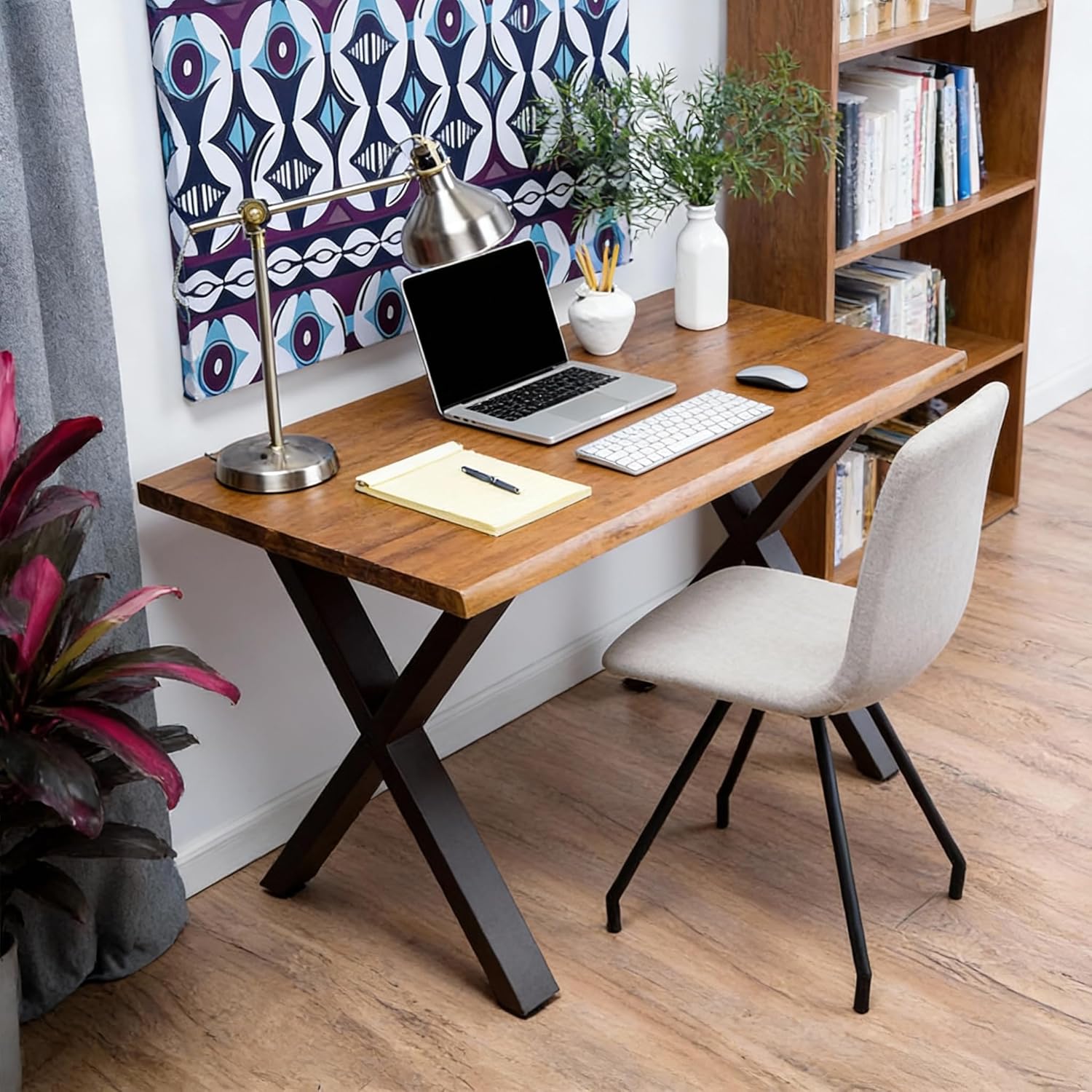 28” Industrial X-Legs in Black - Engineered for Stability & Style on Desks, Islands & More