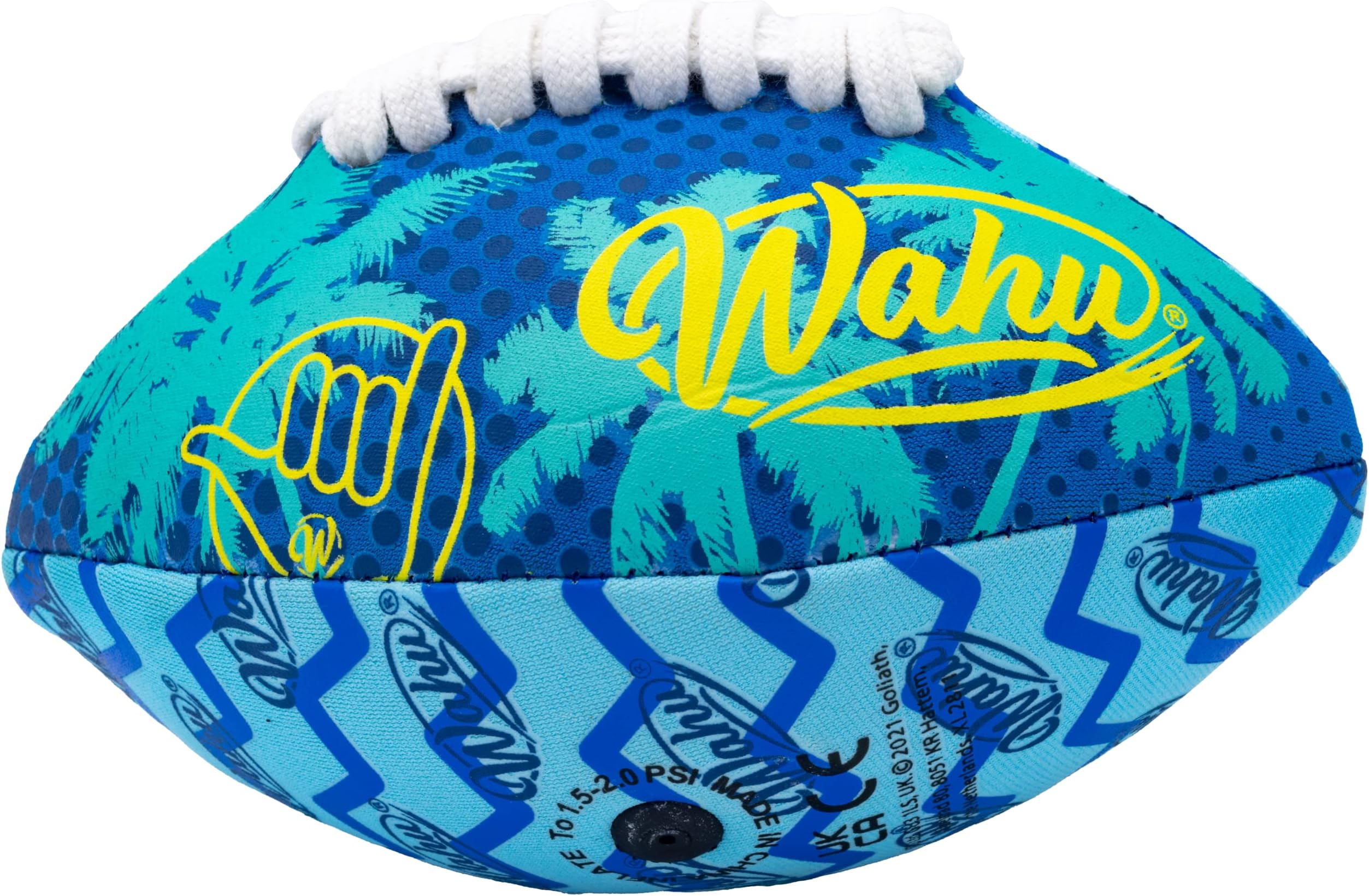 Wahu American Football - Mini (6.5") | 100 Percent Waterproof All-Weather American Football Ball with Real Laces | Ideal Garden or Beach Toy | Ages 5 Plus