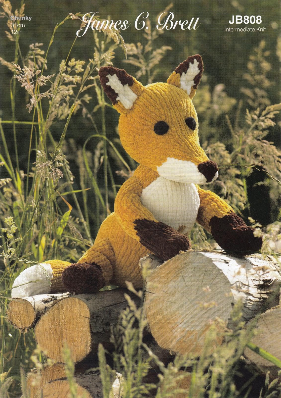 James Brett Flutterby Chunky Knitting Pattern for Stuffed Fox (JB808)