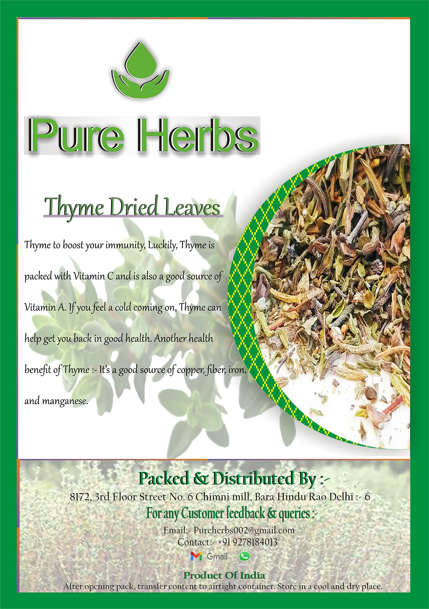 Thyme Herb Benefits