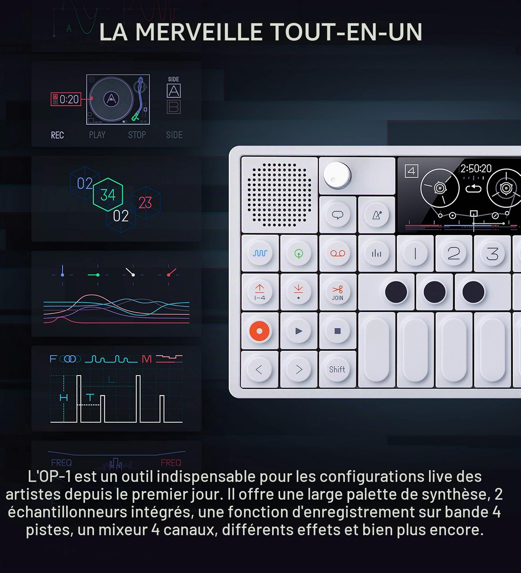 Teenage Engineering OP-1 Synthétiseur/Contrôleur numérique 002.AS.001