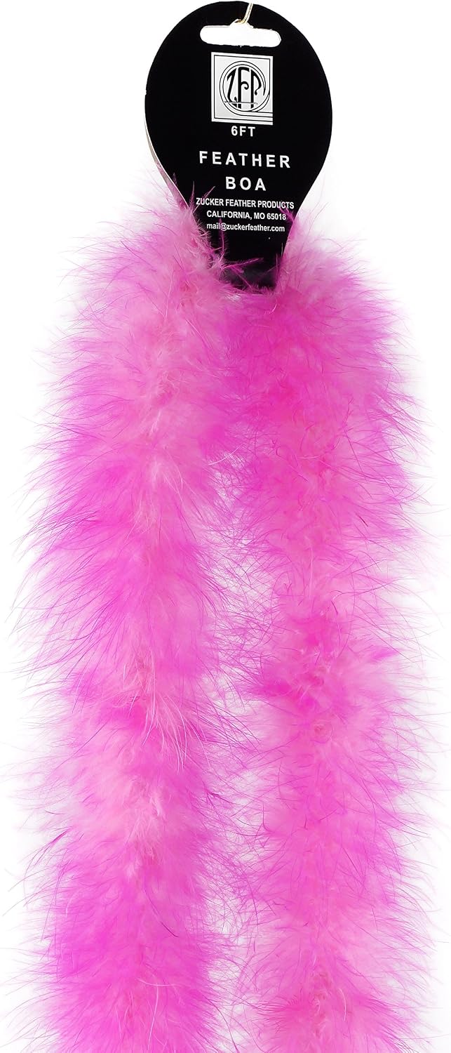 ZUCKER Marabou Feather Boas - Fluffy Costume Accessories, for Halloween Party, Carnival, Crafts, Dancing