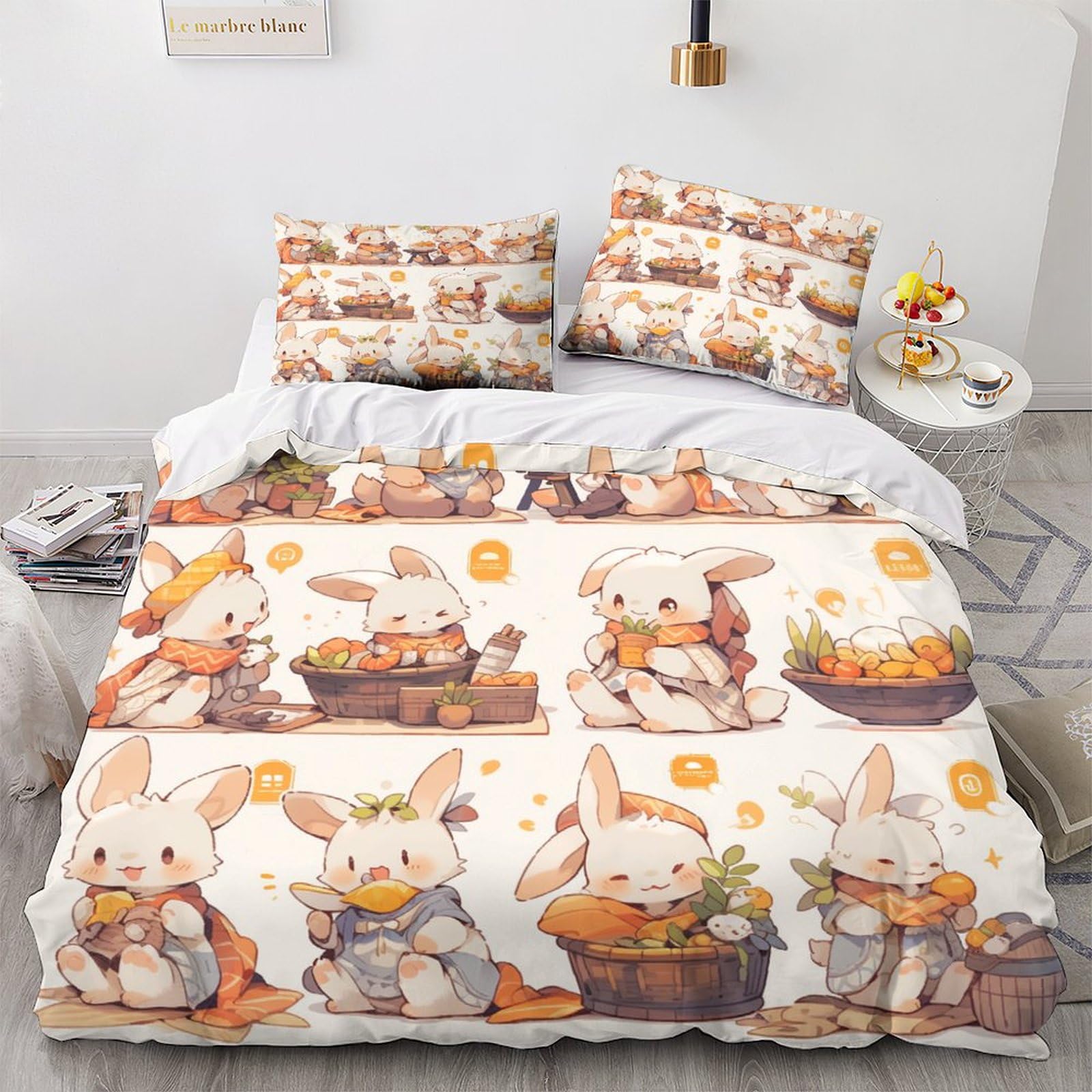 Housse de couette fermeture éclair anti-allergie parure de lit 220x240cm