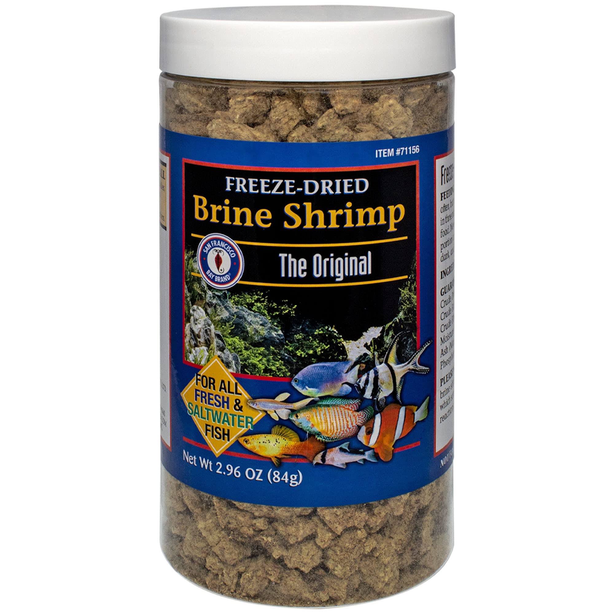 San Francisco Bay BrandFreeze-Dried Brine Shrimp 2.96-Ounces (84 Grams) Jar