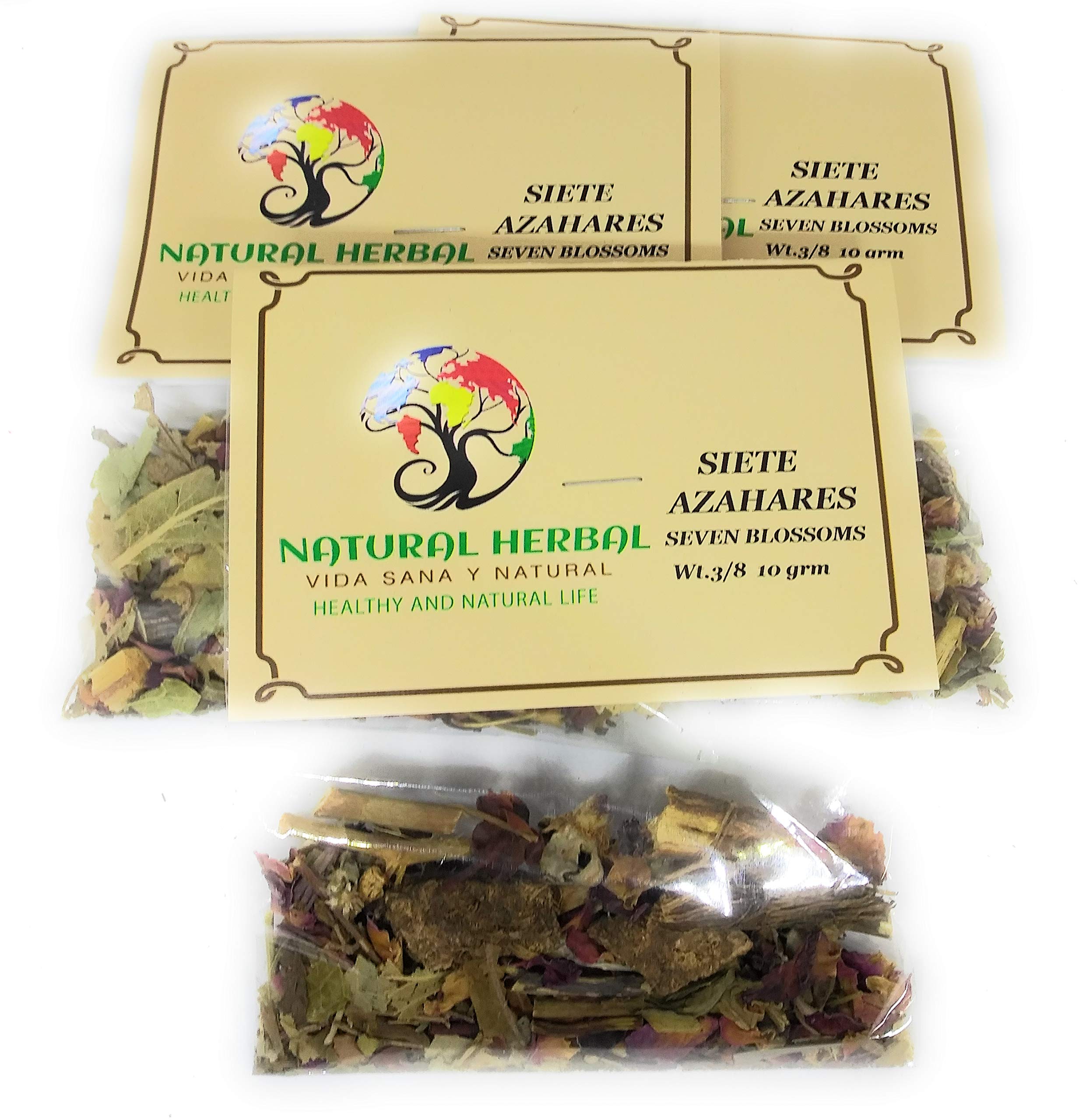 Siete Azares Hierba Tea 100% Natural 10.6 Grams 3 Pack