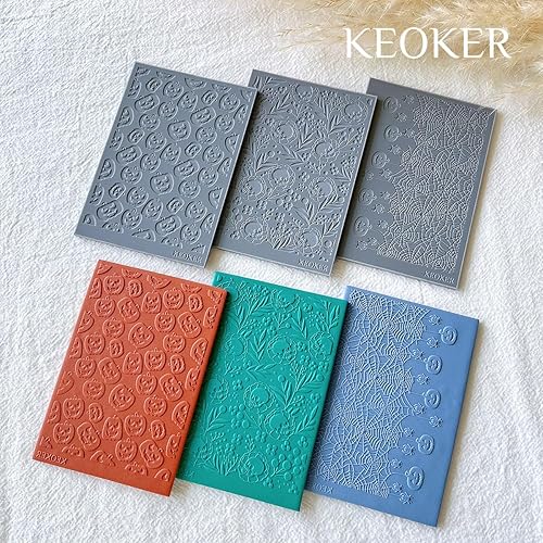 Miniatura 5 de Keoker Hojas de textura para arcilla polimérica, alfombrilla de textura de arcilla para hacer aretes de joyería, herramientas de aretes de arcilla