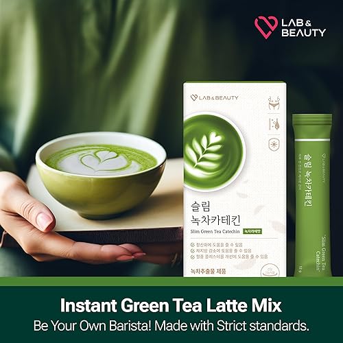 Miniatura 5 de LAB&amp;BEAUTY Slim Green Tea Catequin - Sabor Matcha Latte - Paquete de 15 - Apoya la pérdida de peso saludable y la salud antioxidante - Contiene