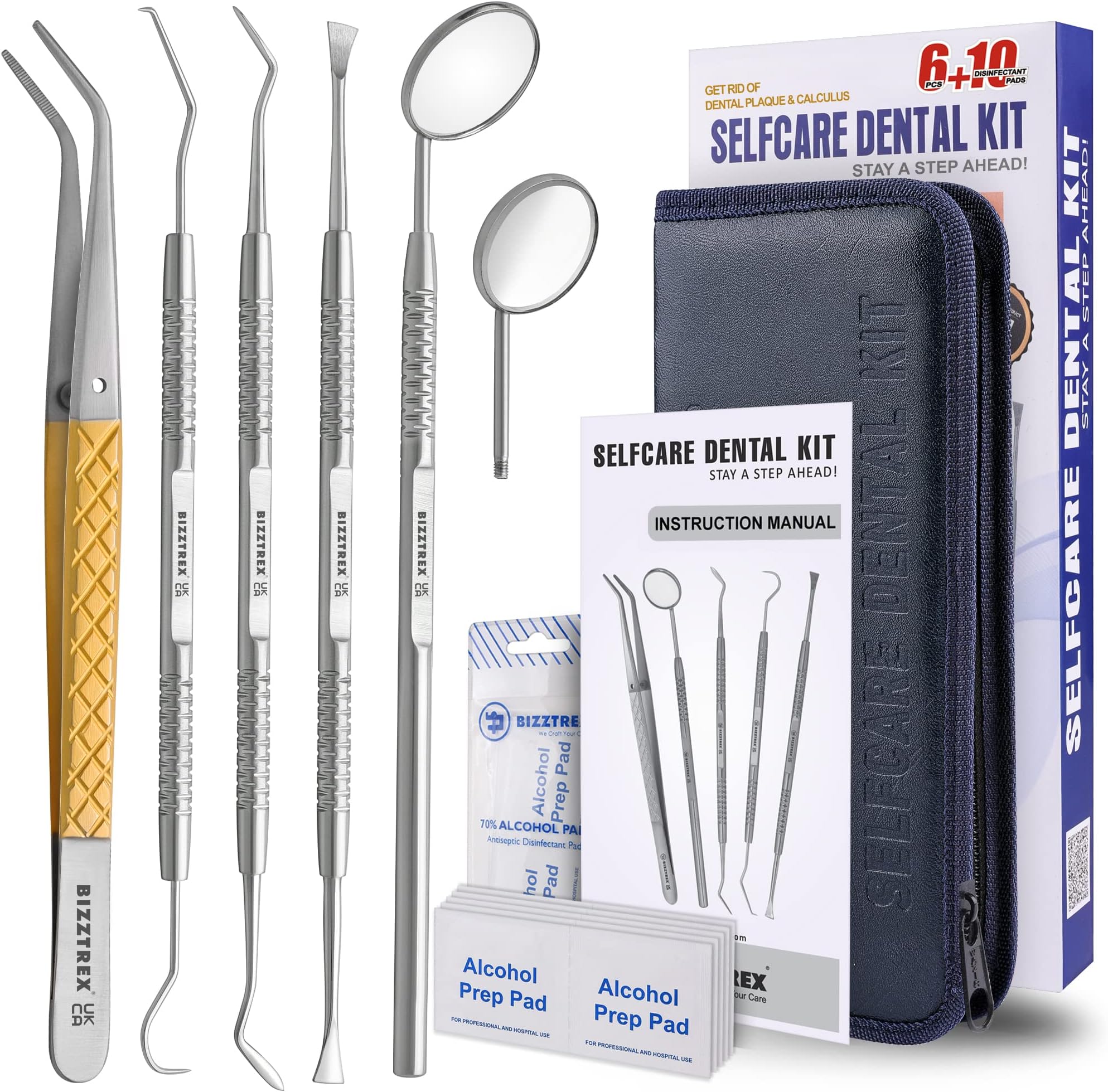 – All-In-One Teeth Cleaning Plaque Removal Kit for Effective Dental Plaque Removal- Includes, Plaque Remover for Teeth and other Essential Dental Tools for a Thorough Teeth Cleaning Experience
