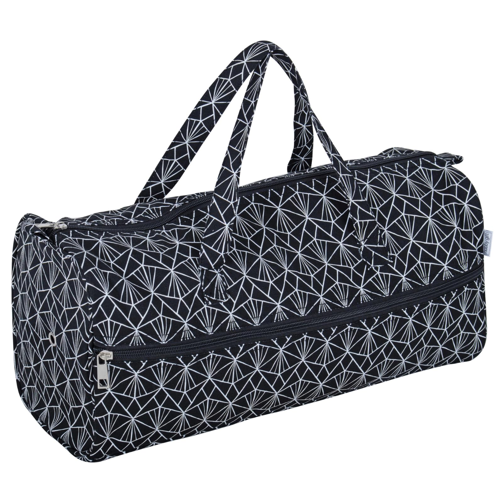 Hobby Gift Deco Knitting Bag - Large Yarn Holder Wool Storage Bag - Zipper Compartment For Up To 40Cm Knitting Needles, Crochet Hooks And Accessories - 16.5 X 45 X 19.5Cm