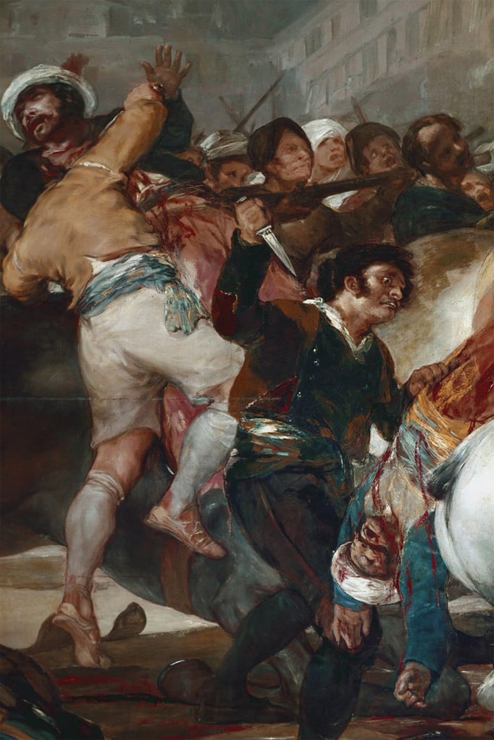 POSTERIIk Vintage Classic Picture Landscape Artwork El Dos De Mayo May or the Charge of the Mamluks by Francisco De Goya Portrait Canvas Painting for Office Home Decor 60x90cm