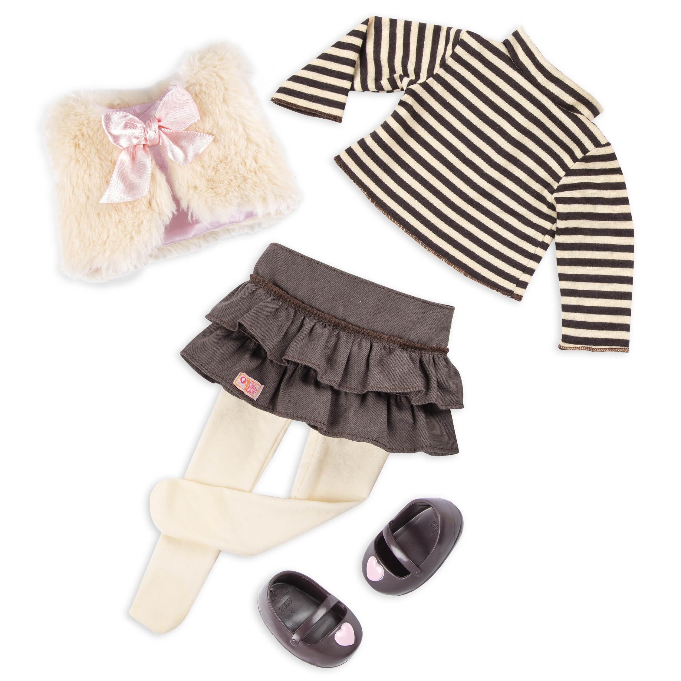 Our Generation - Holly - 46 cm-Modepuppe - Blondes Haar & grüne Augen - Kunstfellwesten-Outfit - Vorgetäuschtes Spiel - Spielzeug für Kinder ab 3 Jahren