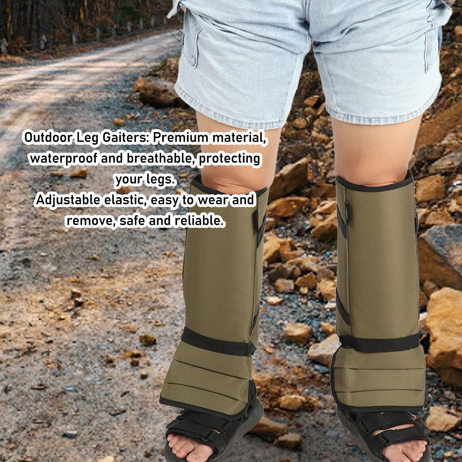 DAUZ Guêtres Serpent, Guêtres de Bottes Faciles à Porter et Confortables pour la Randonnée