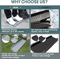 Vista 2 de Protector de Salpicaduras de Canalón de Lluvia, Extensiones de Boca de Canalón para Drenaje de Agua, Protectores de Salpicaduras de Canalón de 61 cm