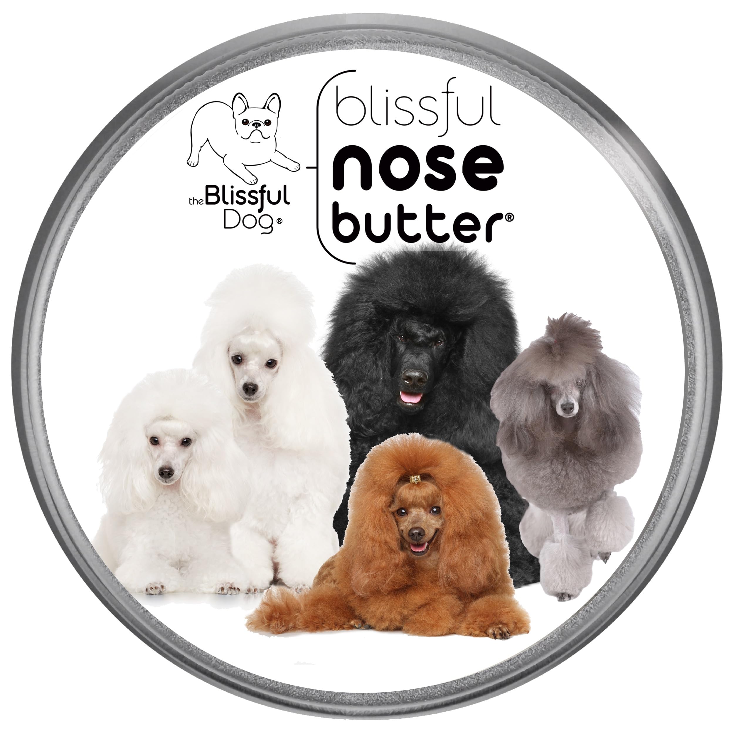 The Blissful Dog Poodle Nose Butter, Versatile Dog Nose Balm for Dry Nose, Handcrafted Nose Moisturizer, Easy-to-Apply Dog Essentials, Unscented, 1 oz.