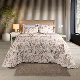 Kit Cobre Leito Colcha Boutis 3 Peças Matelassado Dupla Face Nano Printing (Ingrid Fendi, King)