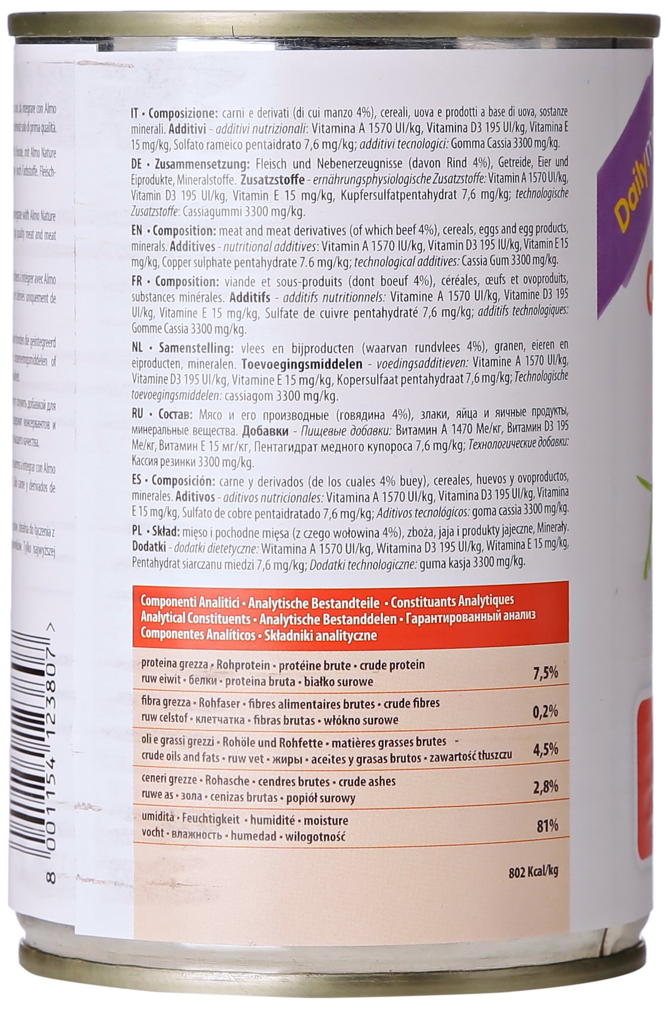 Almo Nature Cane Manzo - 12 pezzi da 400 g [4800 g]