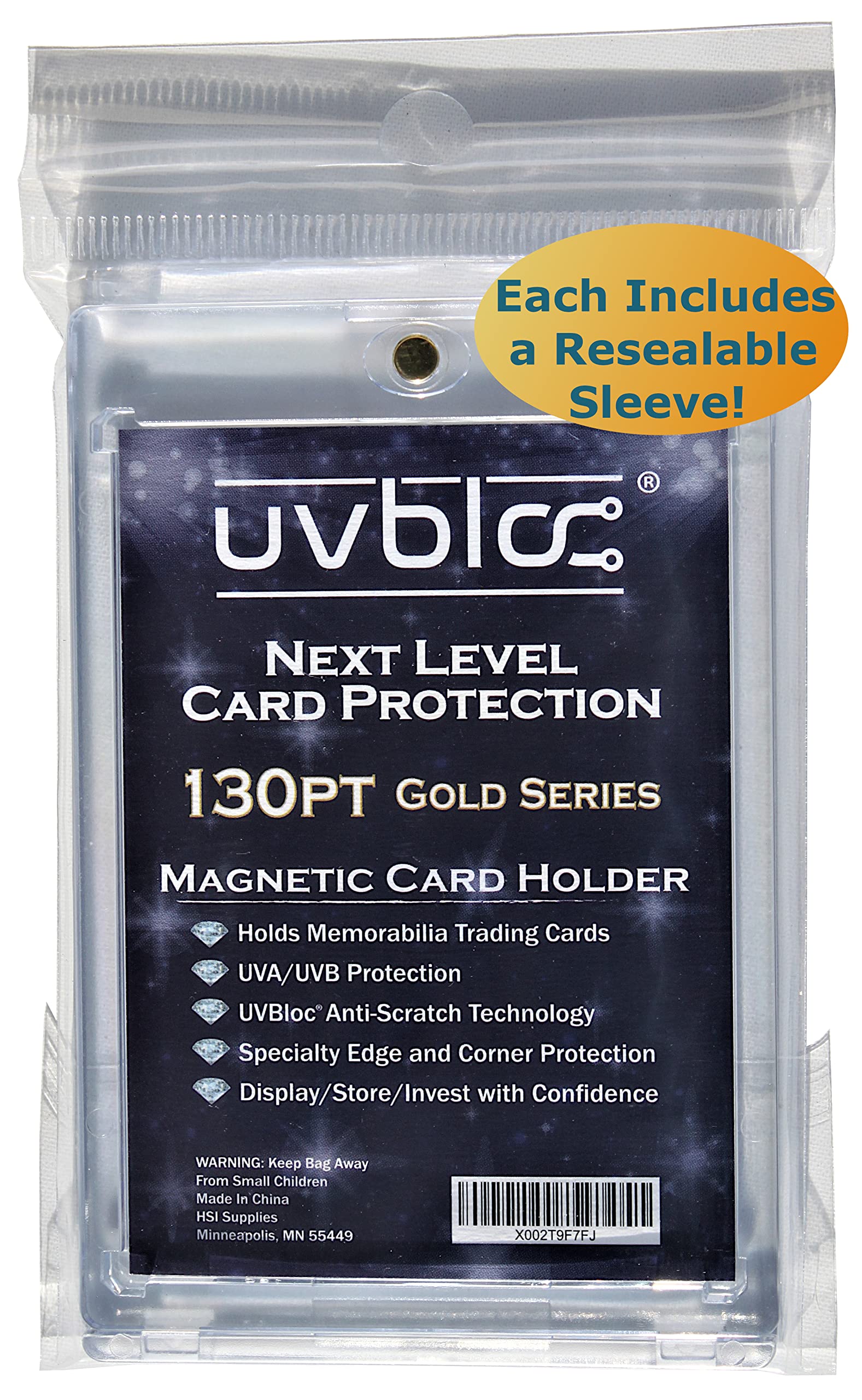 Amazon.com: UVBLOC 130pt One Touch Card Holders (5 Pack) Magnetic Baseball Card  Sleeves for Trading Thick Jersey Patch Cards Hard Case Protectors Sports  Football Hockey Basketball Soccer : Toys & Games