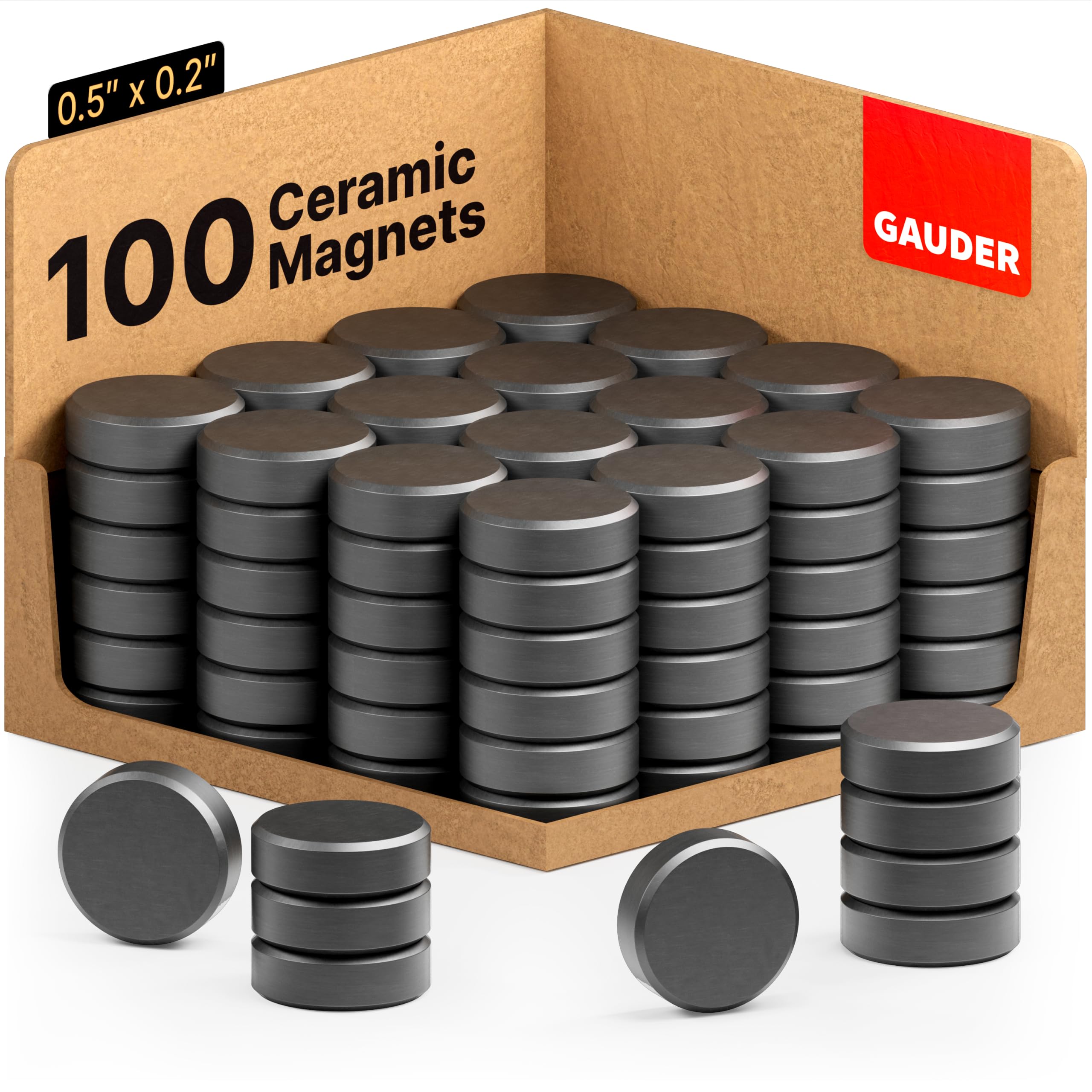 GAUDER Black Magnets for Crafts (0.5