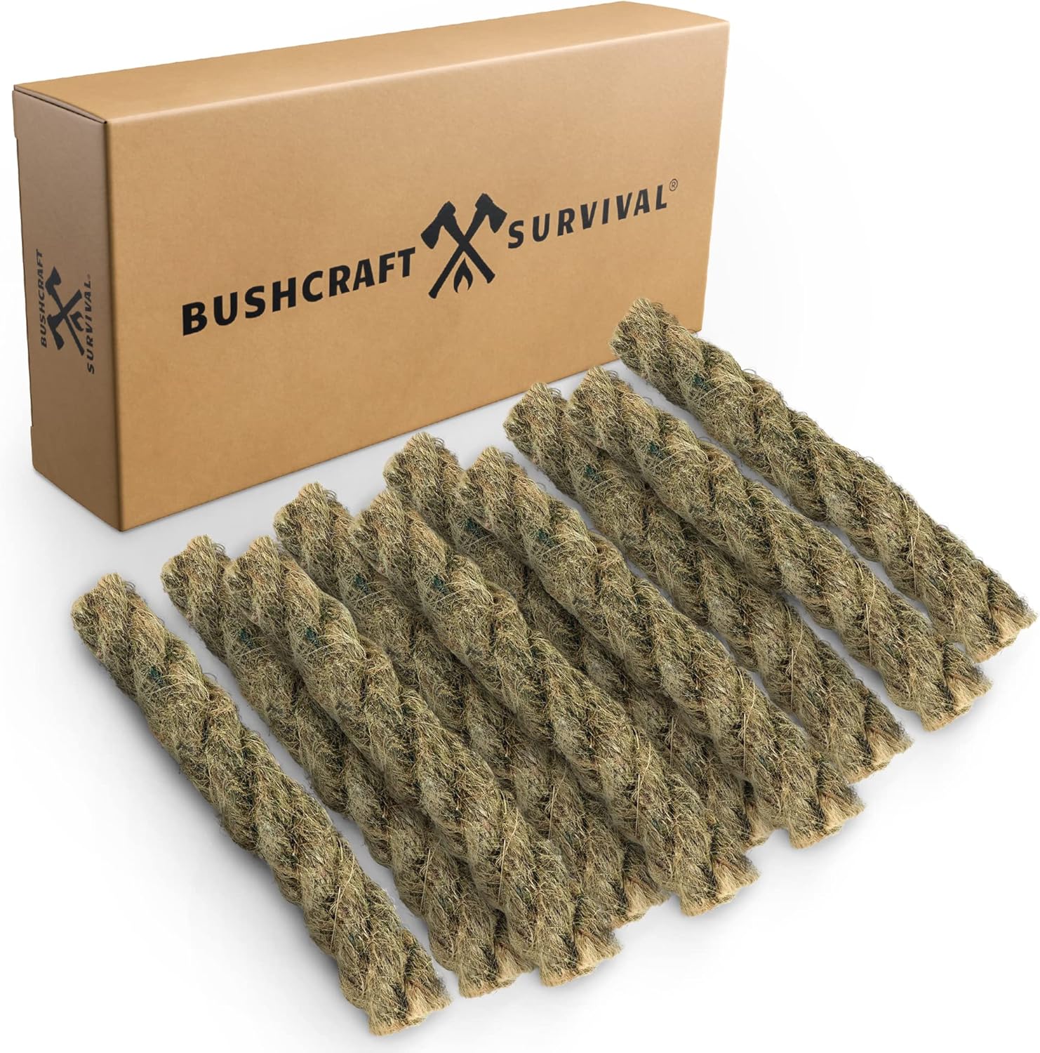 Buschcraft Survival Jumbo Jute Rope – Waterproof Tinder Rope 10 Pack – Camping and Backpacking Fire Starter Buschcraft Survival Jumbo Jute Rope – Waterproof Tinder Rope 10 Pack – Camping and Backpacking Fire Starter