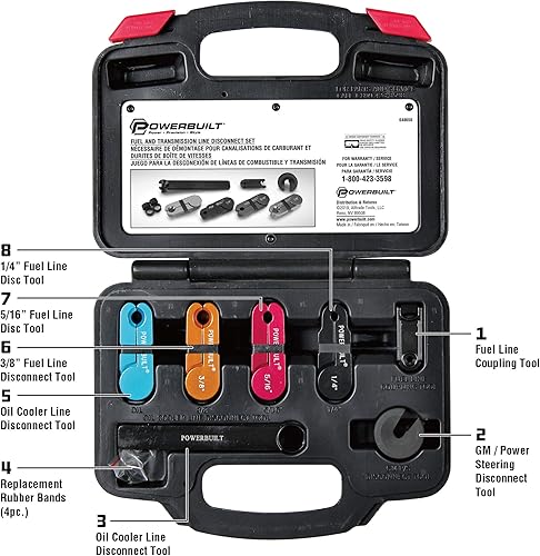 Miniatura 2 de Powerbuilt Kit de desconexión de línea de transmisión y combustible de 11 piezas, juego de herramientas de desconexión rápida para sistemas de